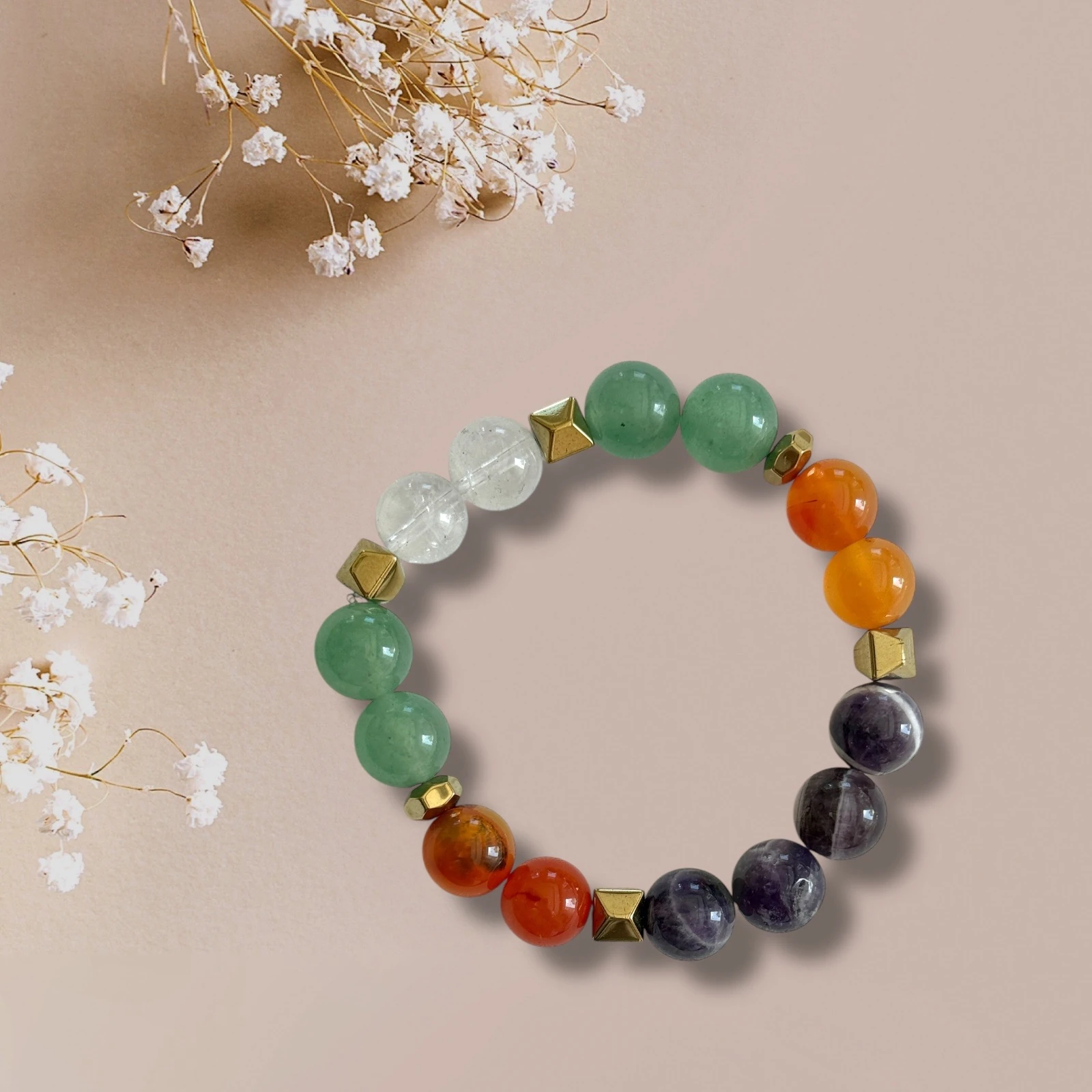 Doğal Taşlı El Yapımı "Kova Burcu" Bileklik