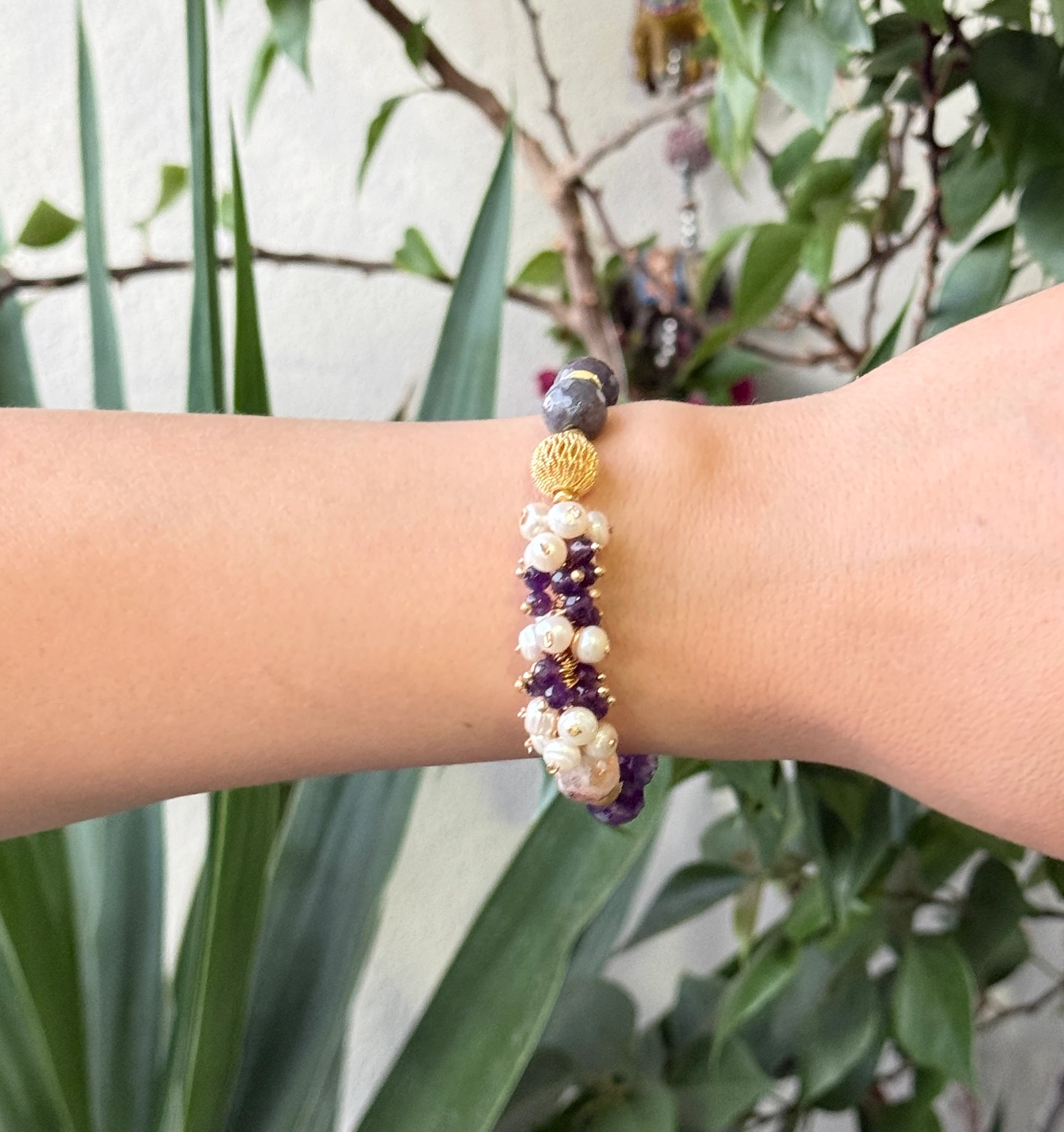 Doğal Taşlı El Yapımı "New York" Bileklik