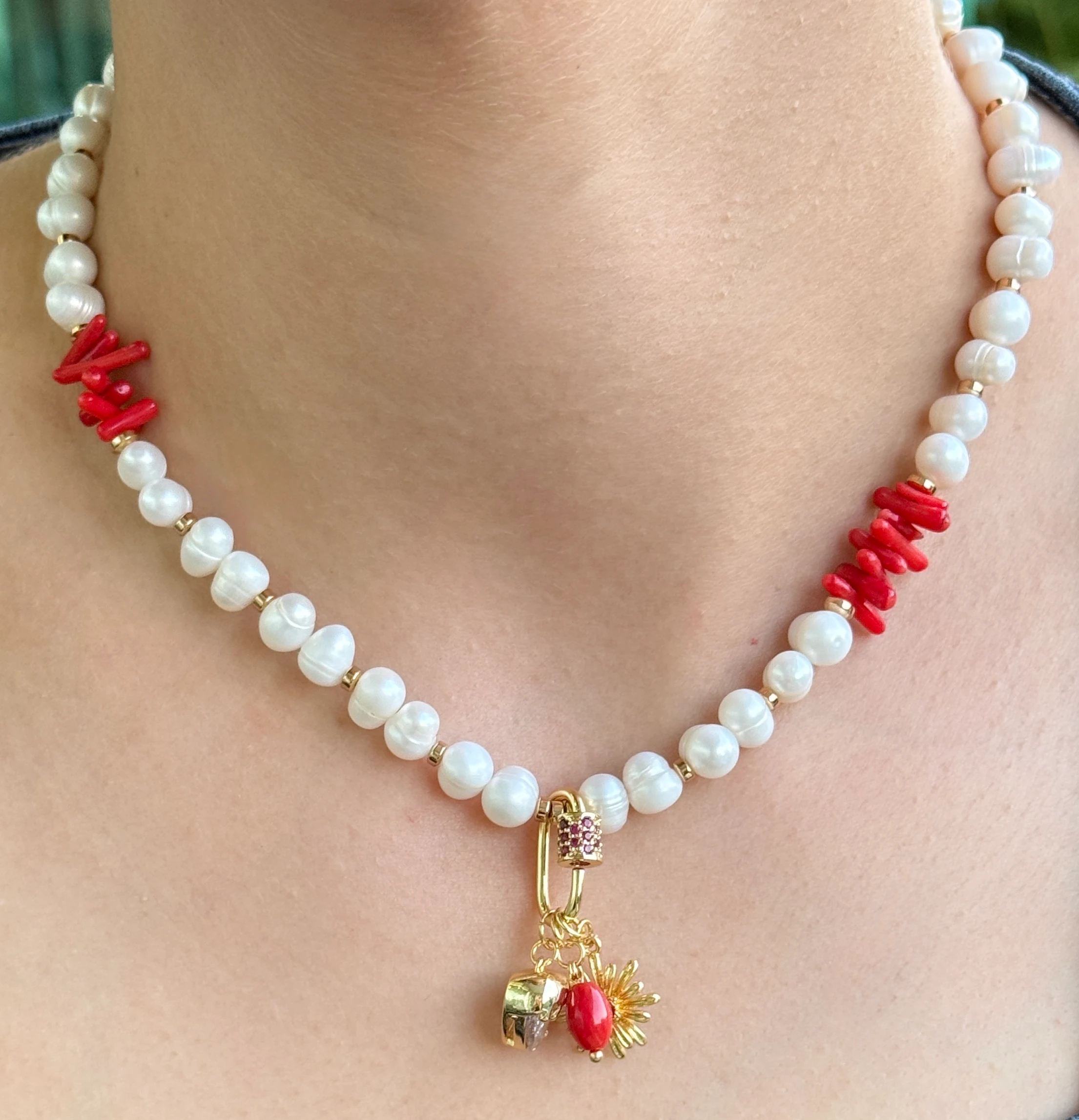 Doğal Taşlı El Yapımı "Peru" Kolye