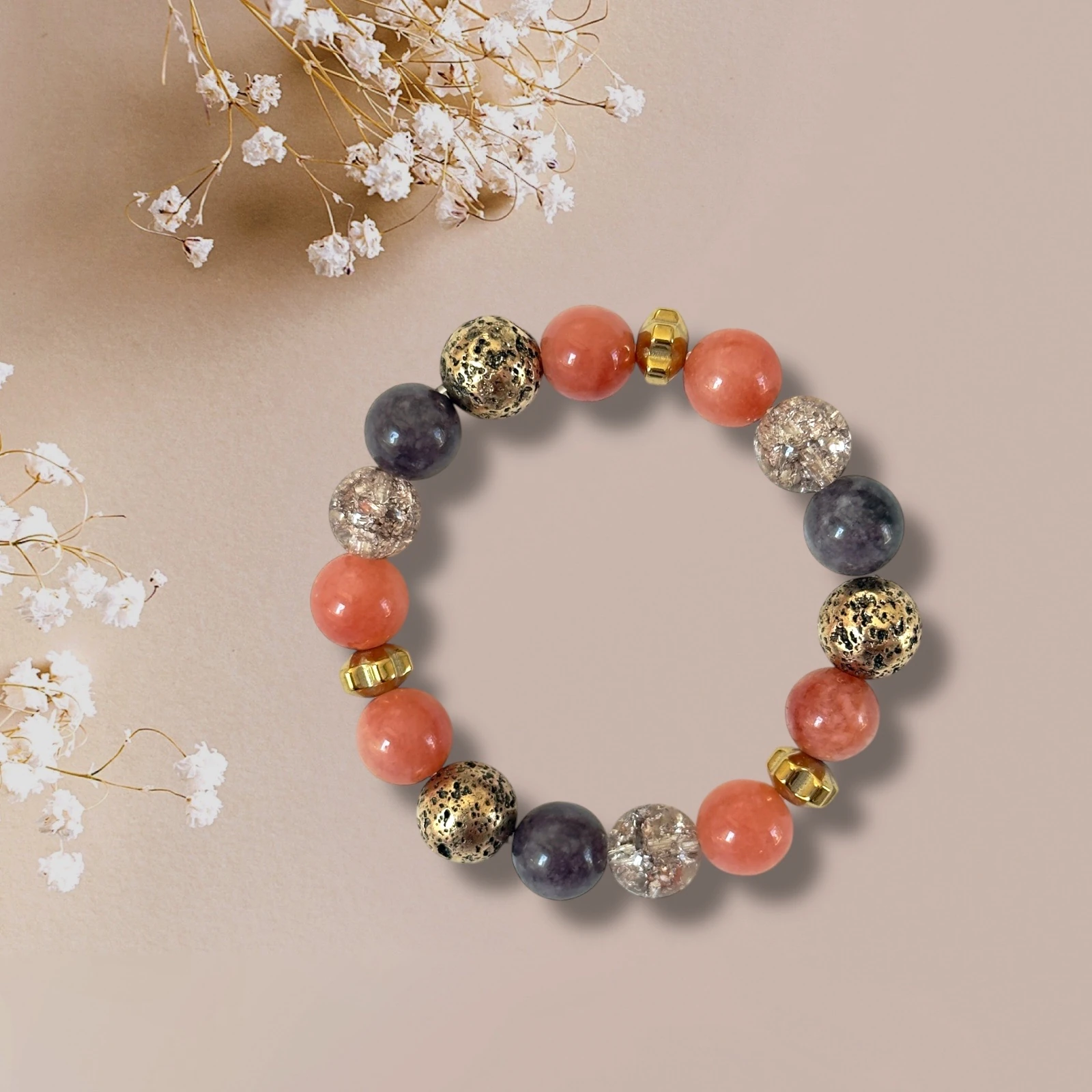 Doğal Taşlı El Yapımı "Bonn" Bileklik