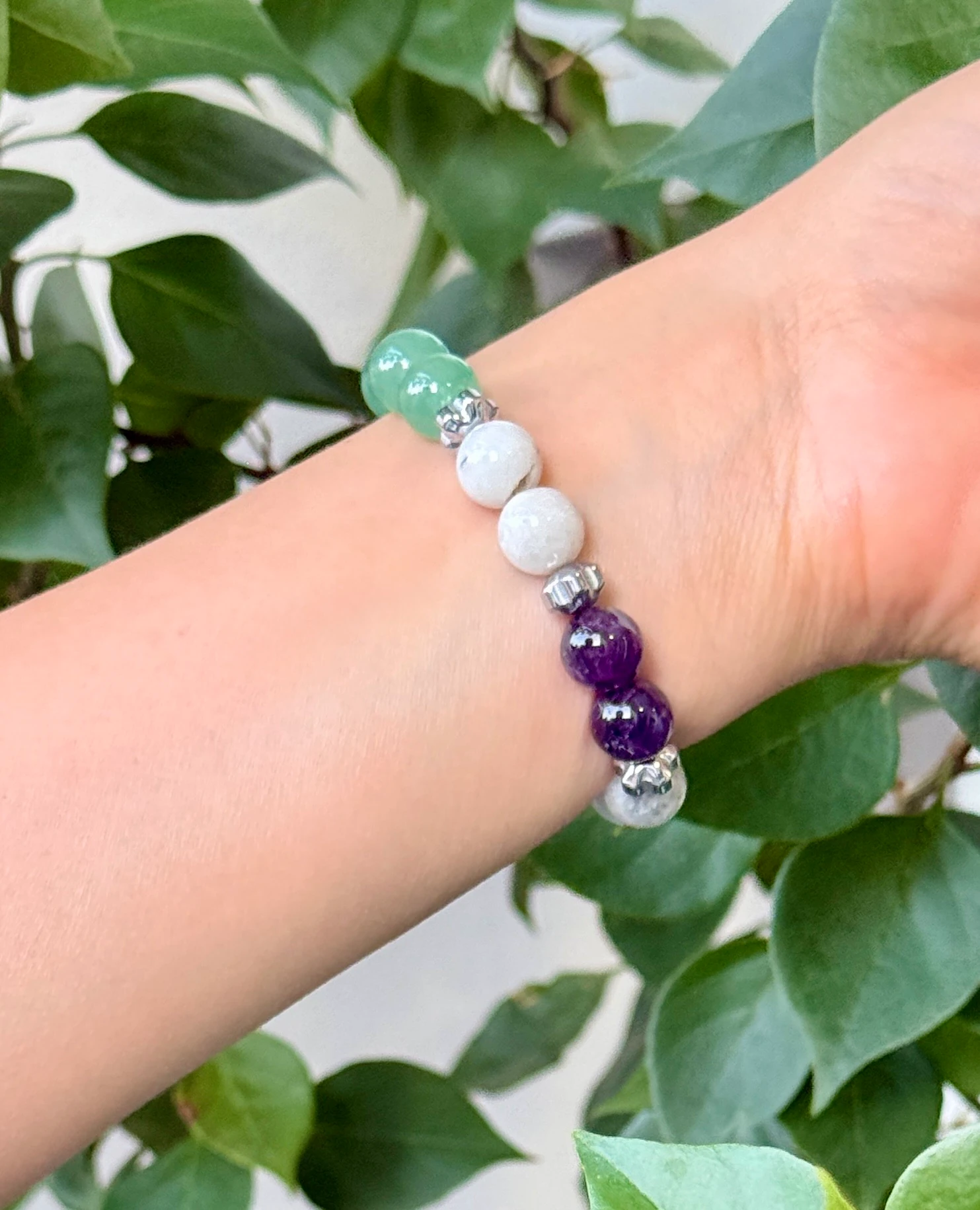 Doğal Taşlı El Yapımı "Balık Burcu" Bileklik