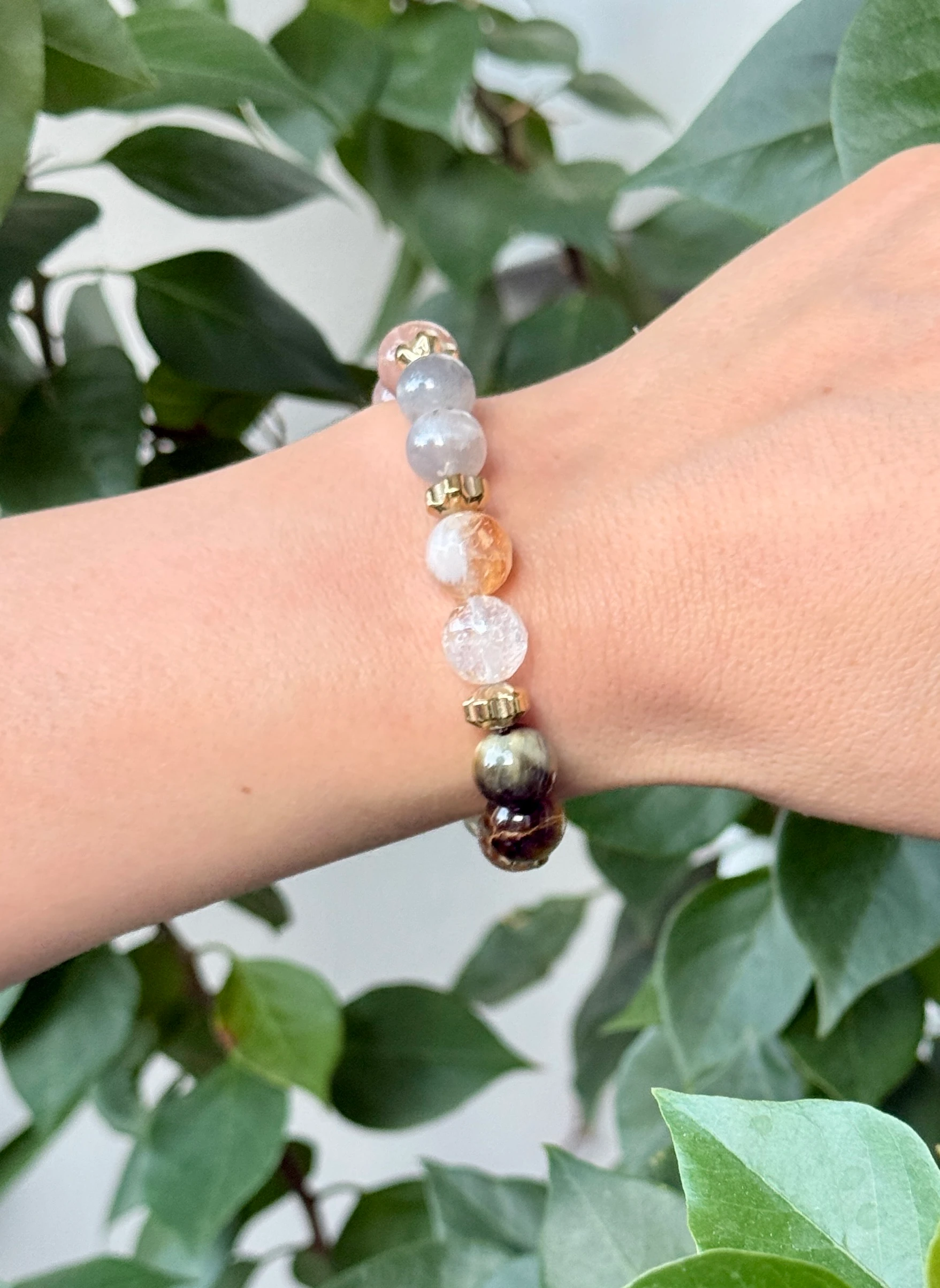 Doğal Taşlı El Yapımı "Aslan Burcu" Bileklik