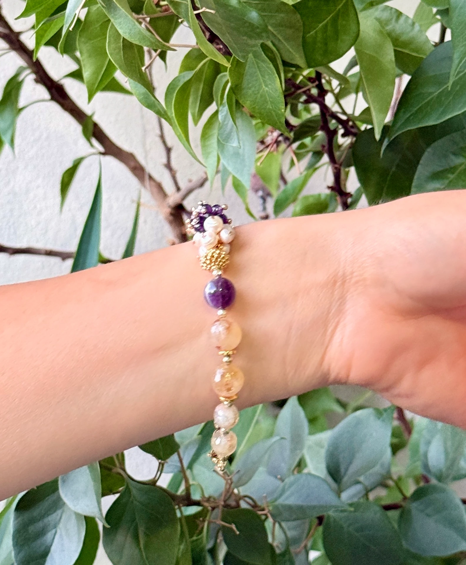 Doğal Taşlı El Yapımı "Ely" Bileklik