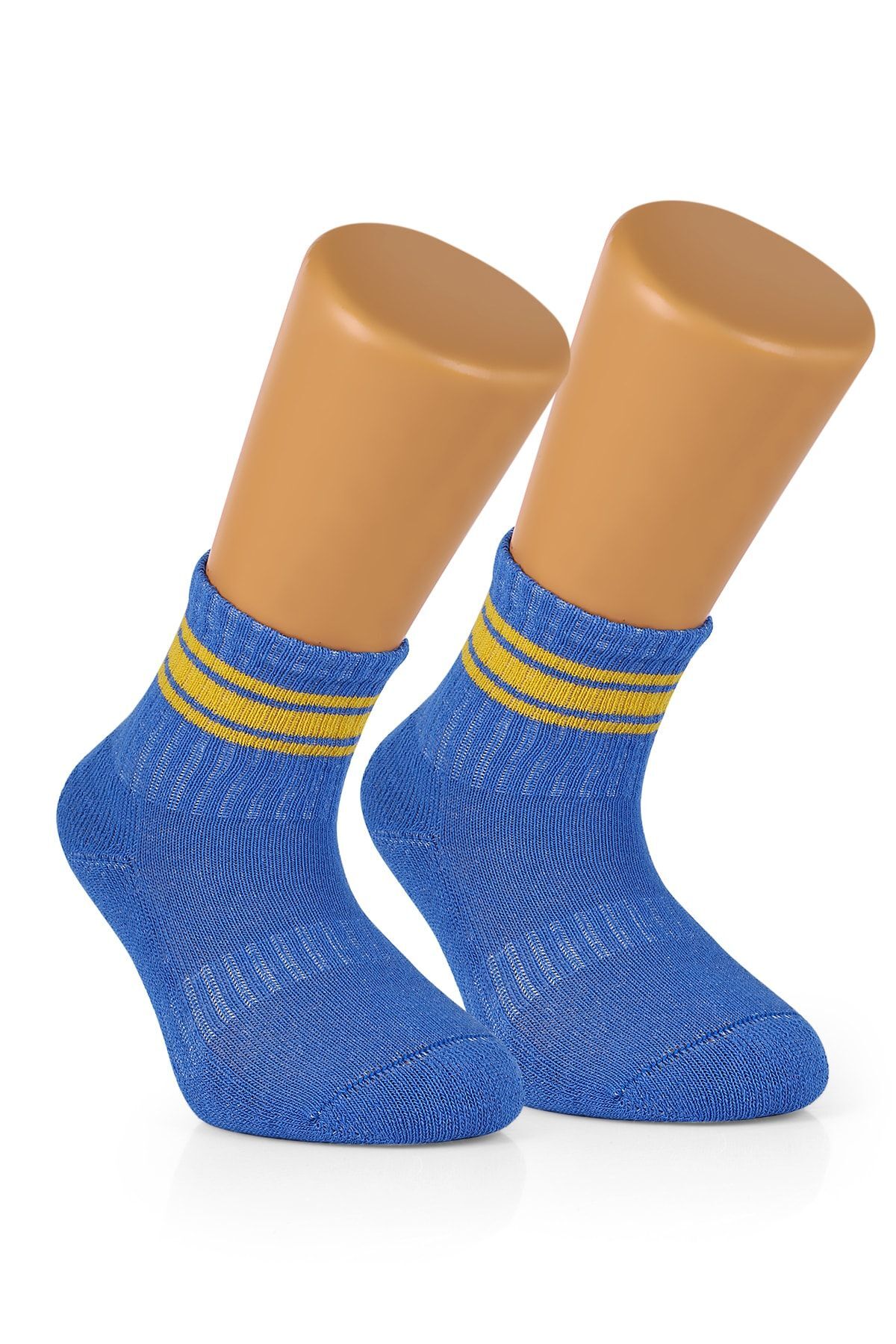 4 Çift Pamuklu Erkek Bebek Çocuk Çizgili Soket Çorap