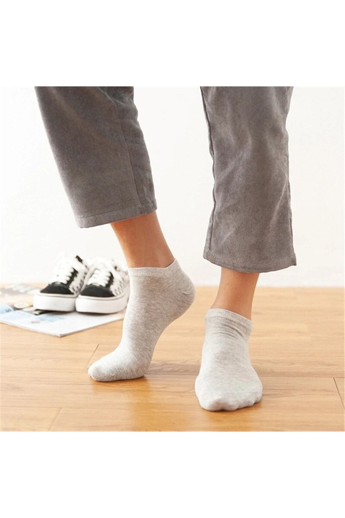 6 Çift Unisex Dikişsiz Patik Çorap