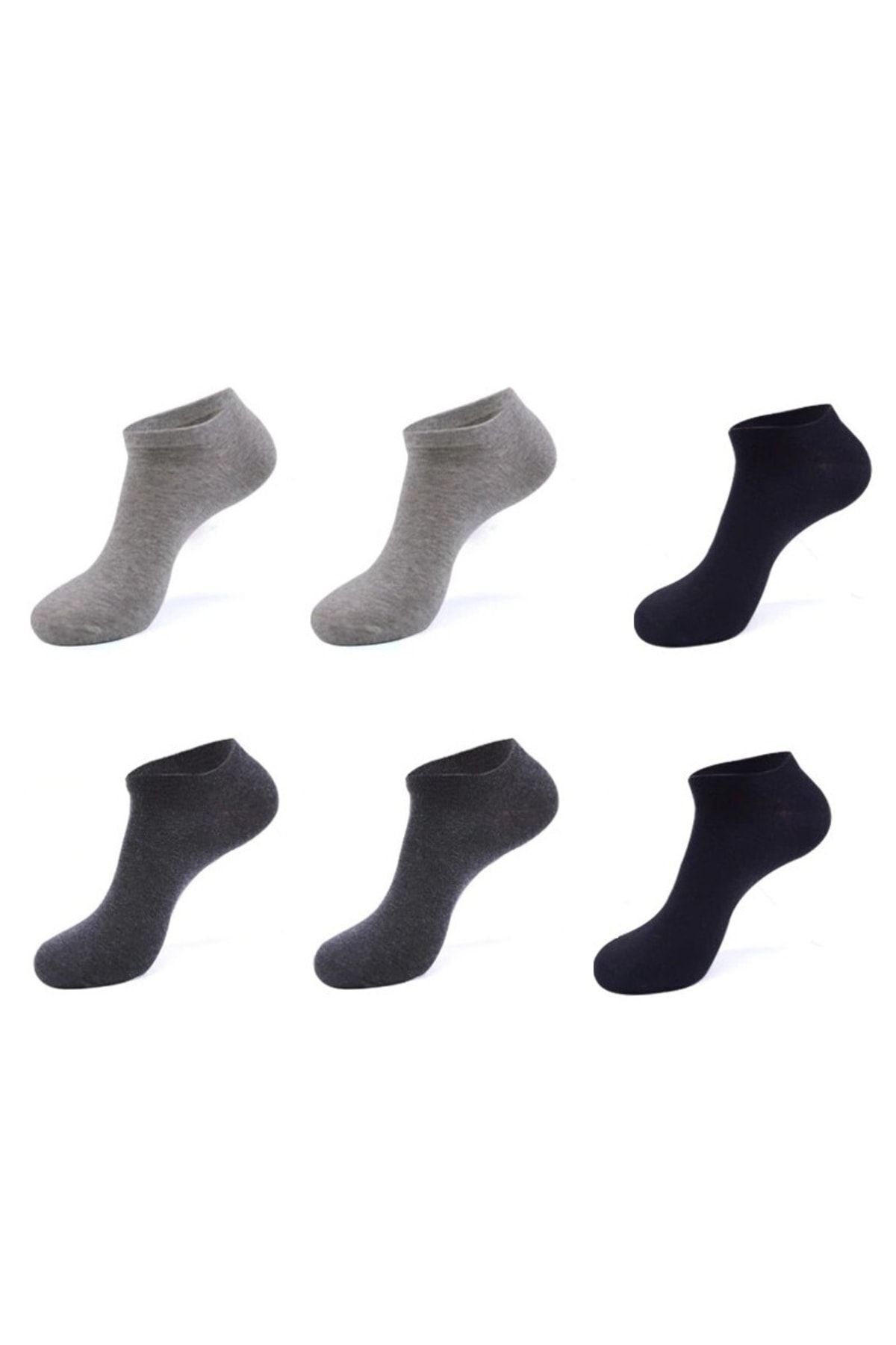 6 Çift Unisex Dikişsiz Patik Çorap