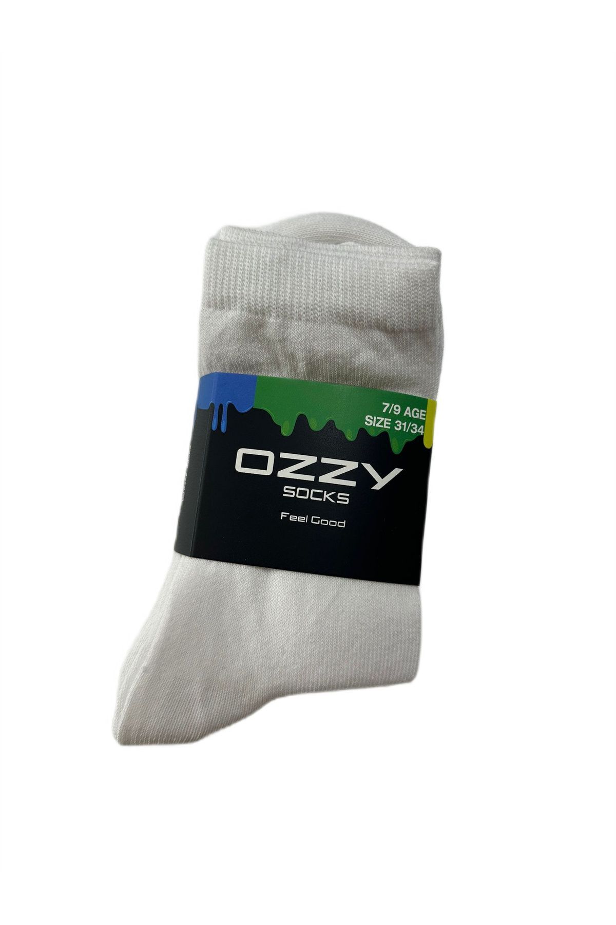 5 Çift Beyaz Renkli Pamuklu Çocuk Uzun Soket Çorap