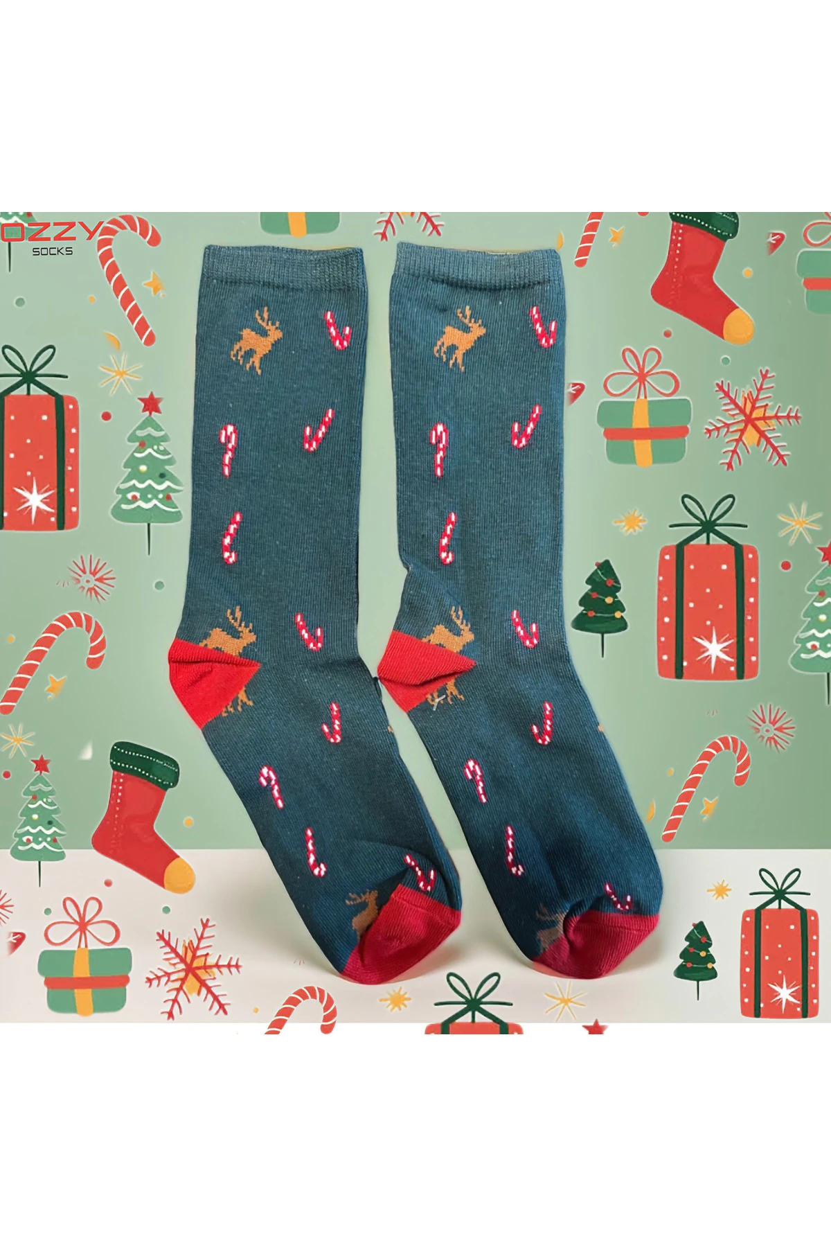 3 Çift Yılbaşı Desen Çocuk Çorap