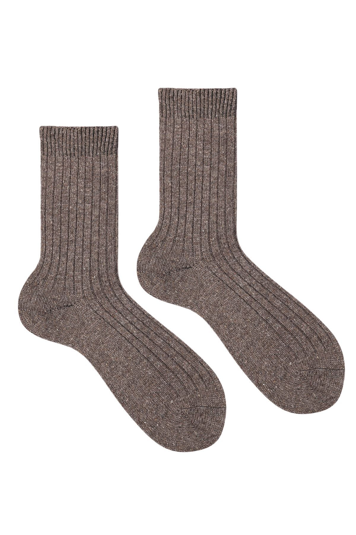 5 Çift Kışlık Erkek Lambswool Yünlü Uyku Çorabı Soft Touch