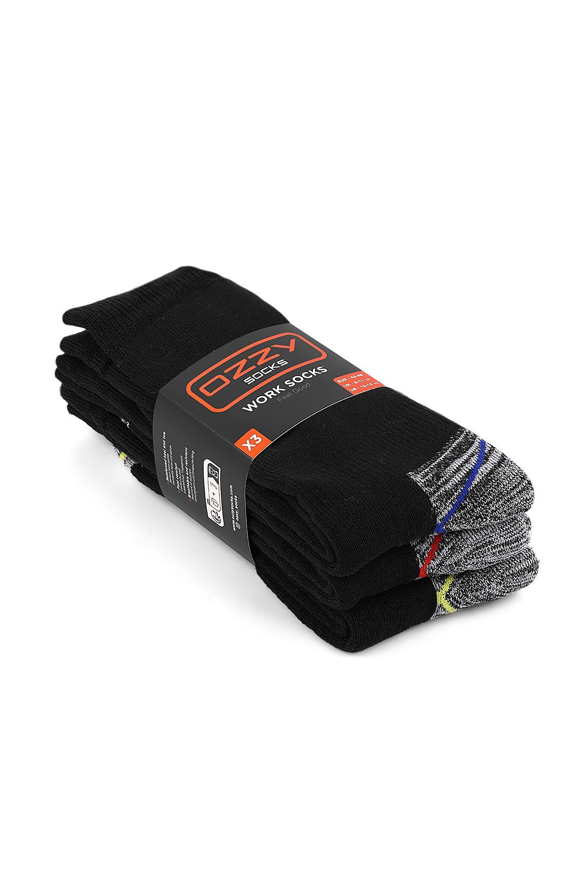 Socks 3 Çift Erkek Dayanıklı,Koruyucu ve Topuk Burun Kalın İşçi Çorabı