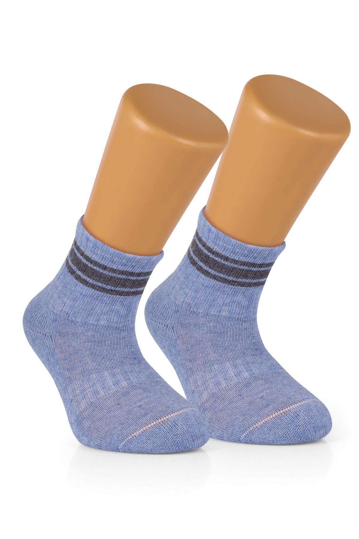 4 Çift Pamuklu Erkek Bebek Çocuk Çizgili Soket Çorap