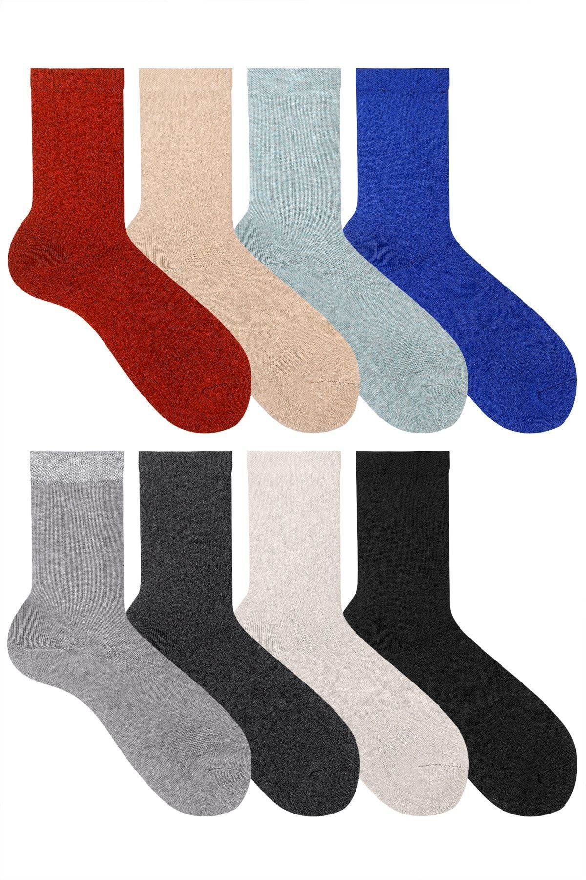 8 Çift Kadın Havlu Soket Çorap Kışlık Dayanıklı Topuk Ve Burun