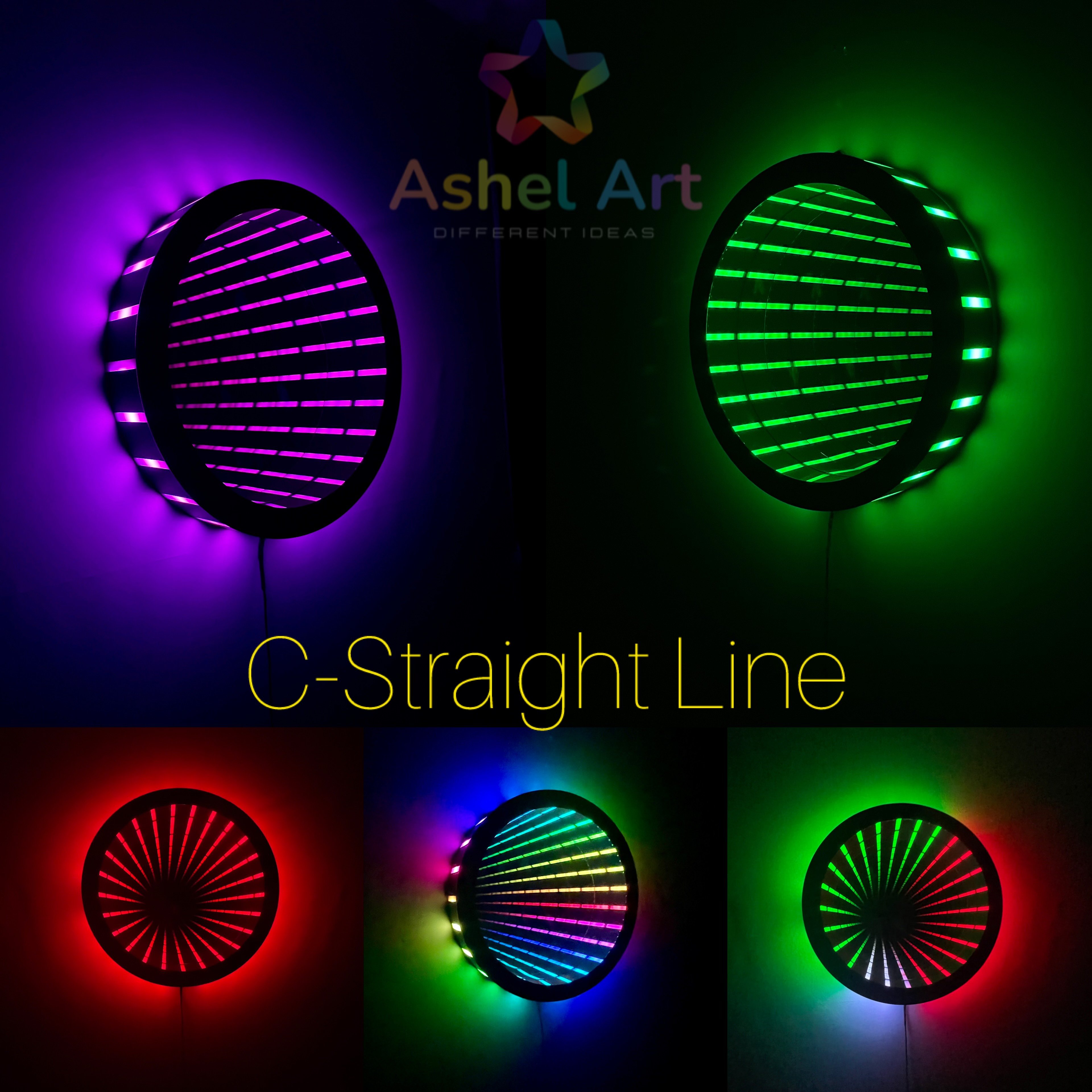 Ashel Special Design Infinity Mirror (Special work for Brand and Logo)