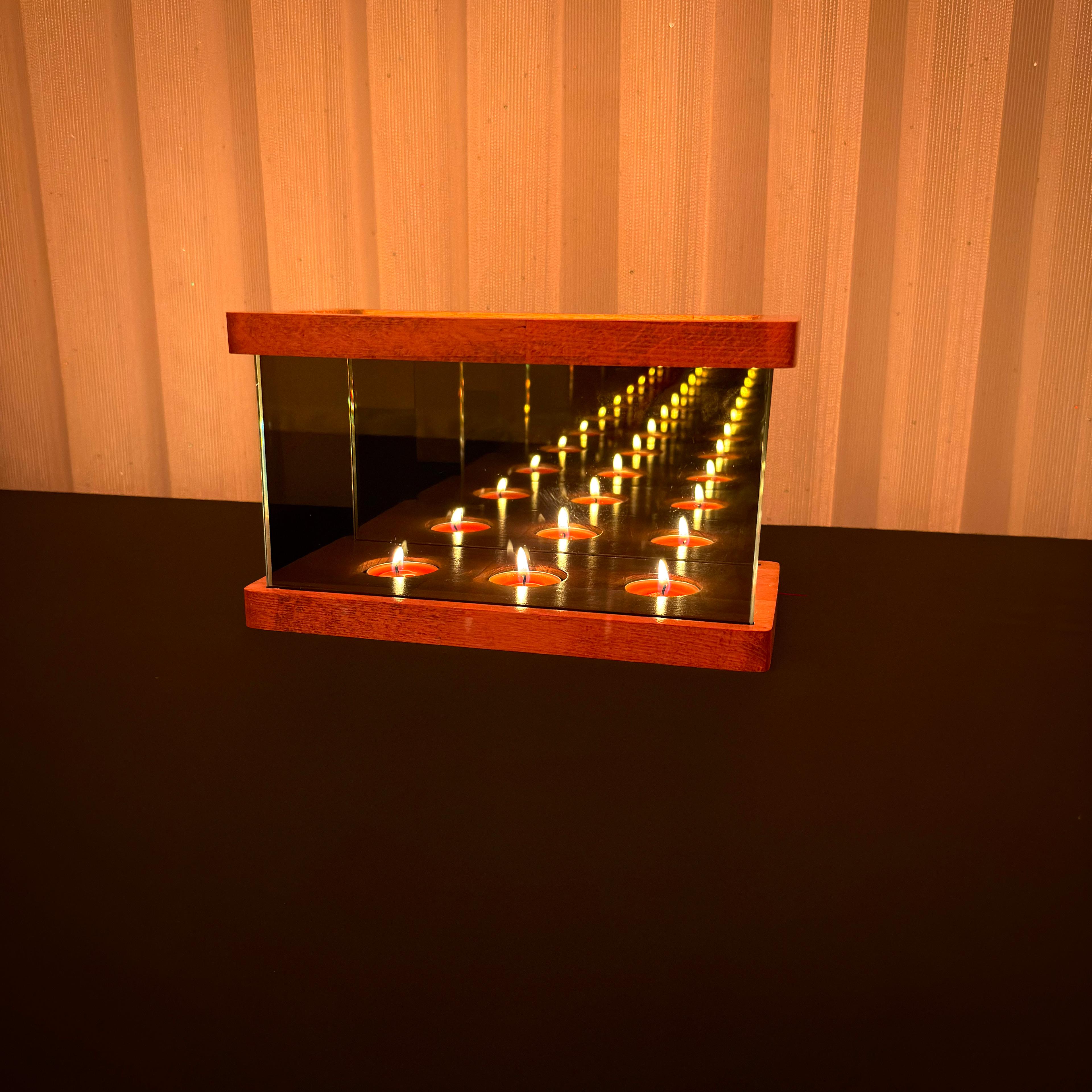 "Nora" Infinity Mirror Candle Holder