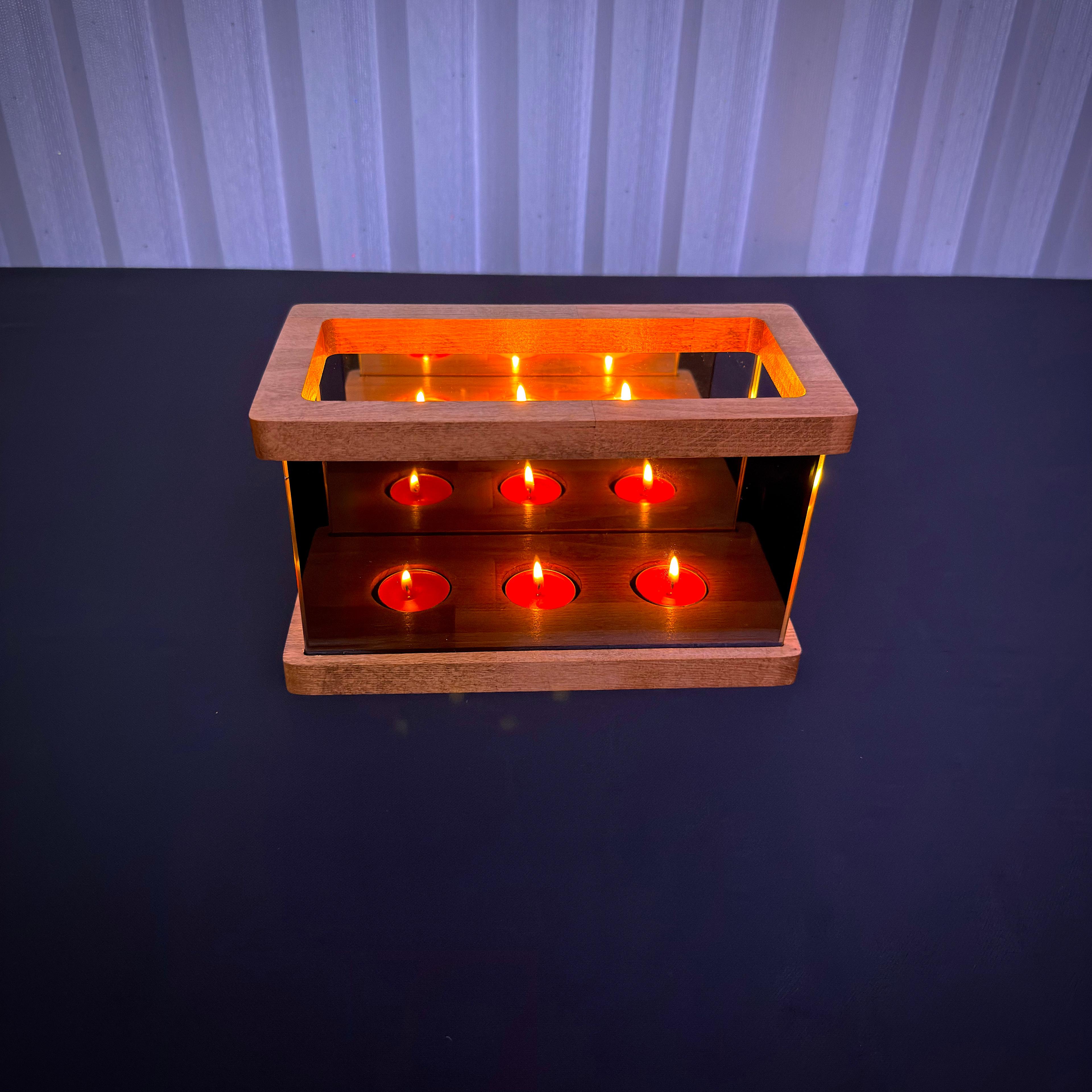 "Nora" Infinity Mirror Candle Holder