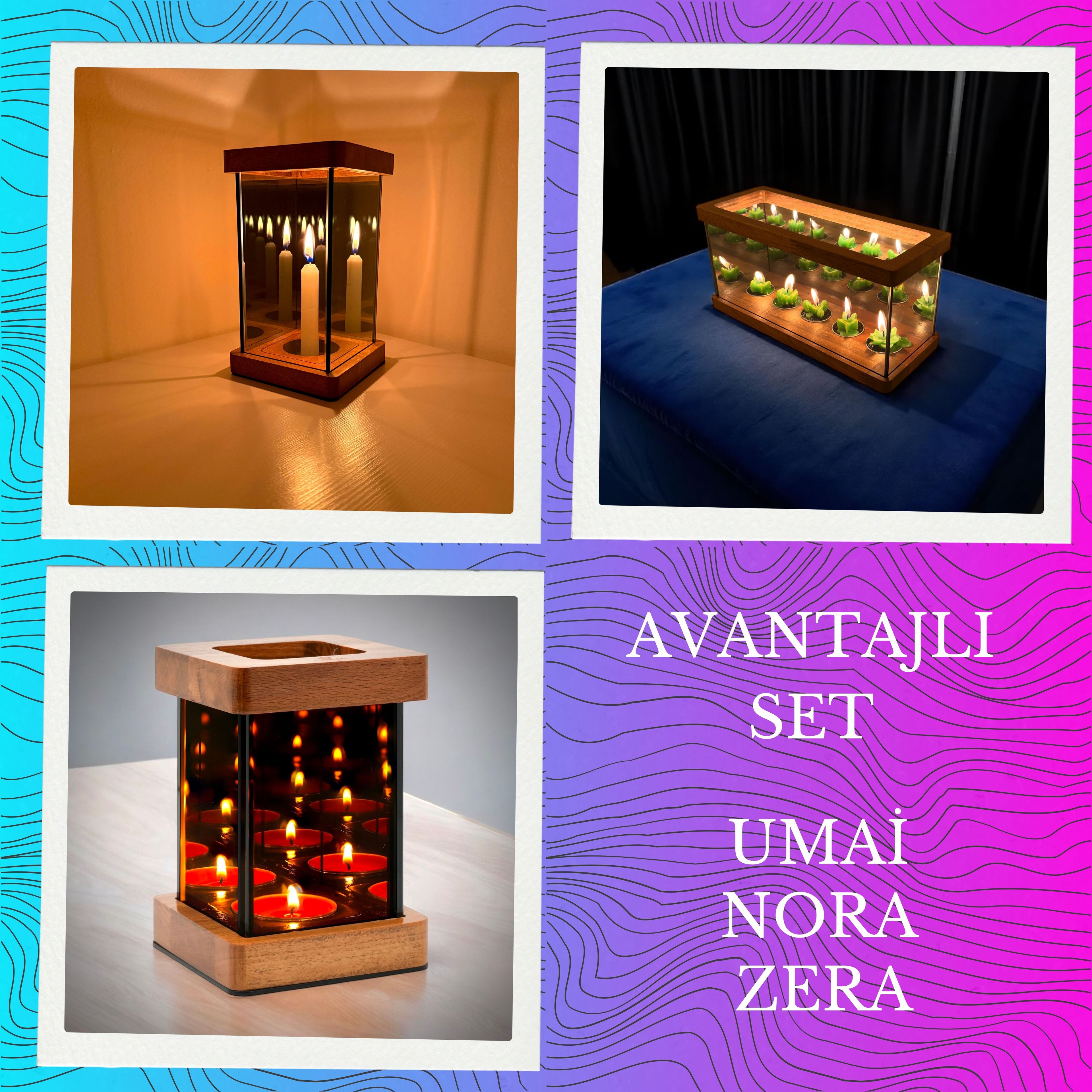 Umai + Nora + Zera Sonsuzluk Efektli Mumluk Set