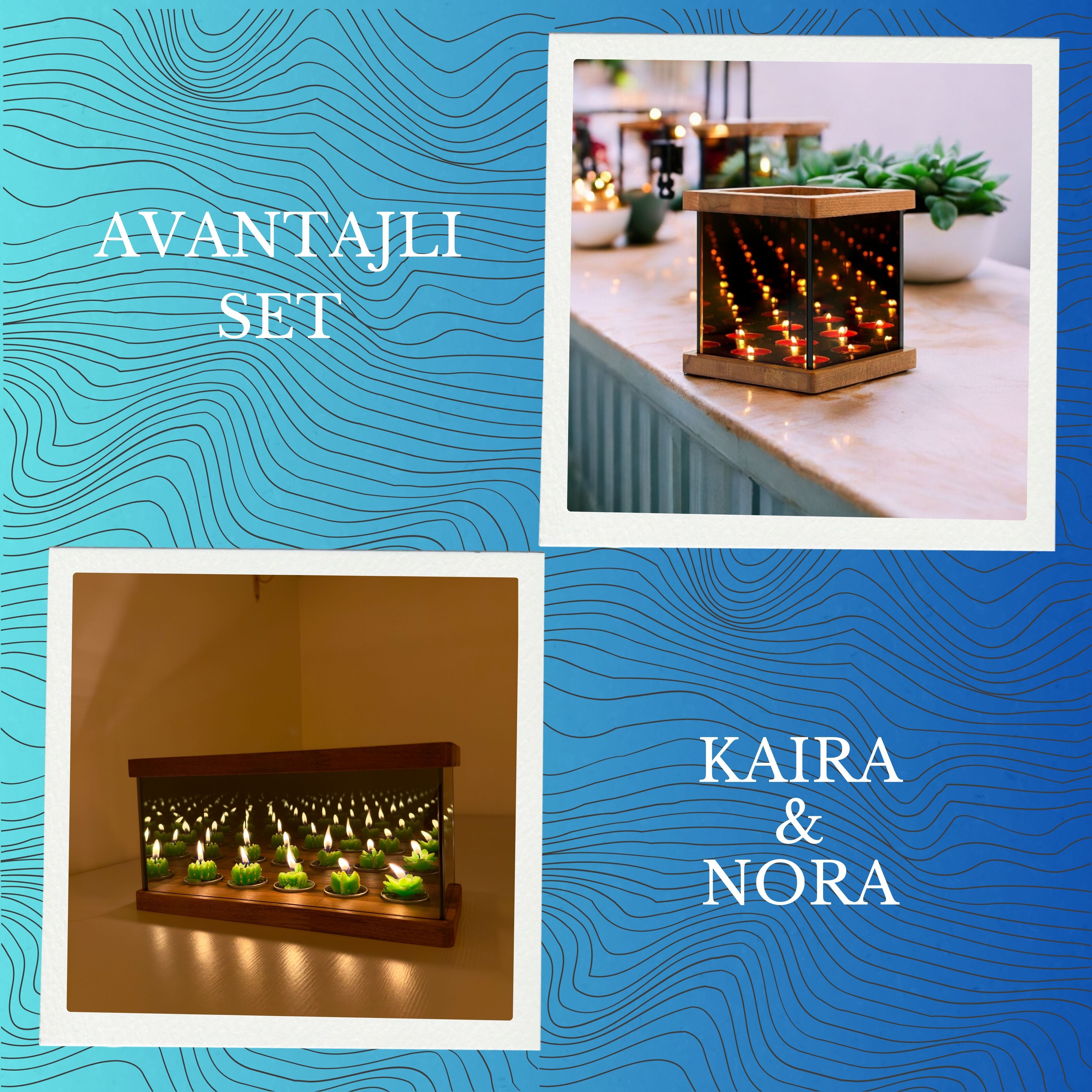 Kaira + Nora Sonsuzluk Efektli Mumluk Set