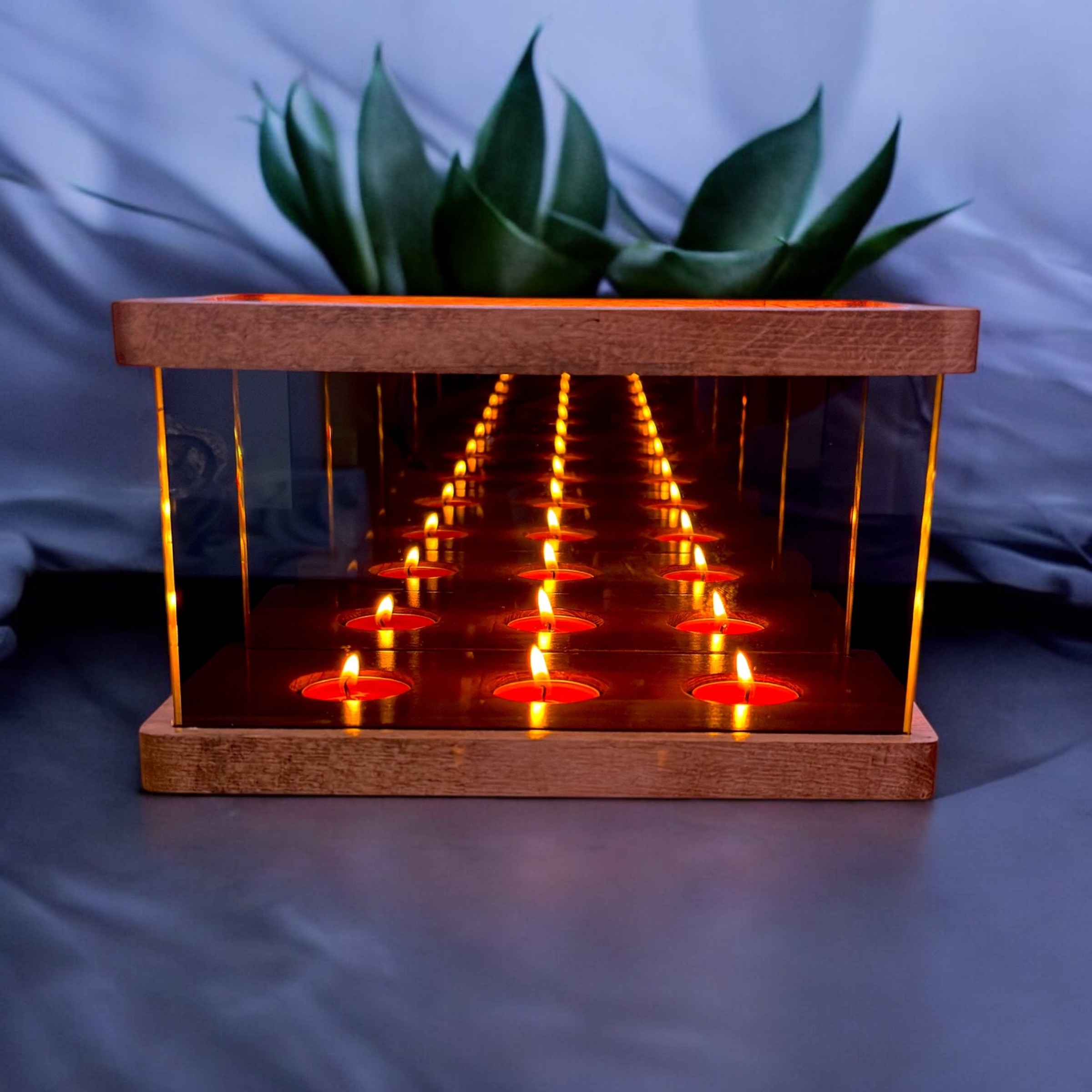 "Nora" Infinity Mirror Candle Holder