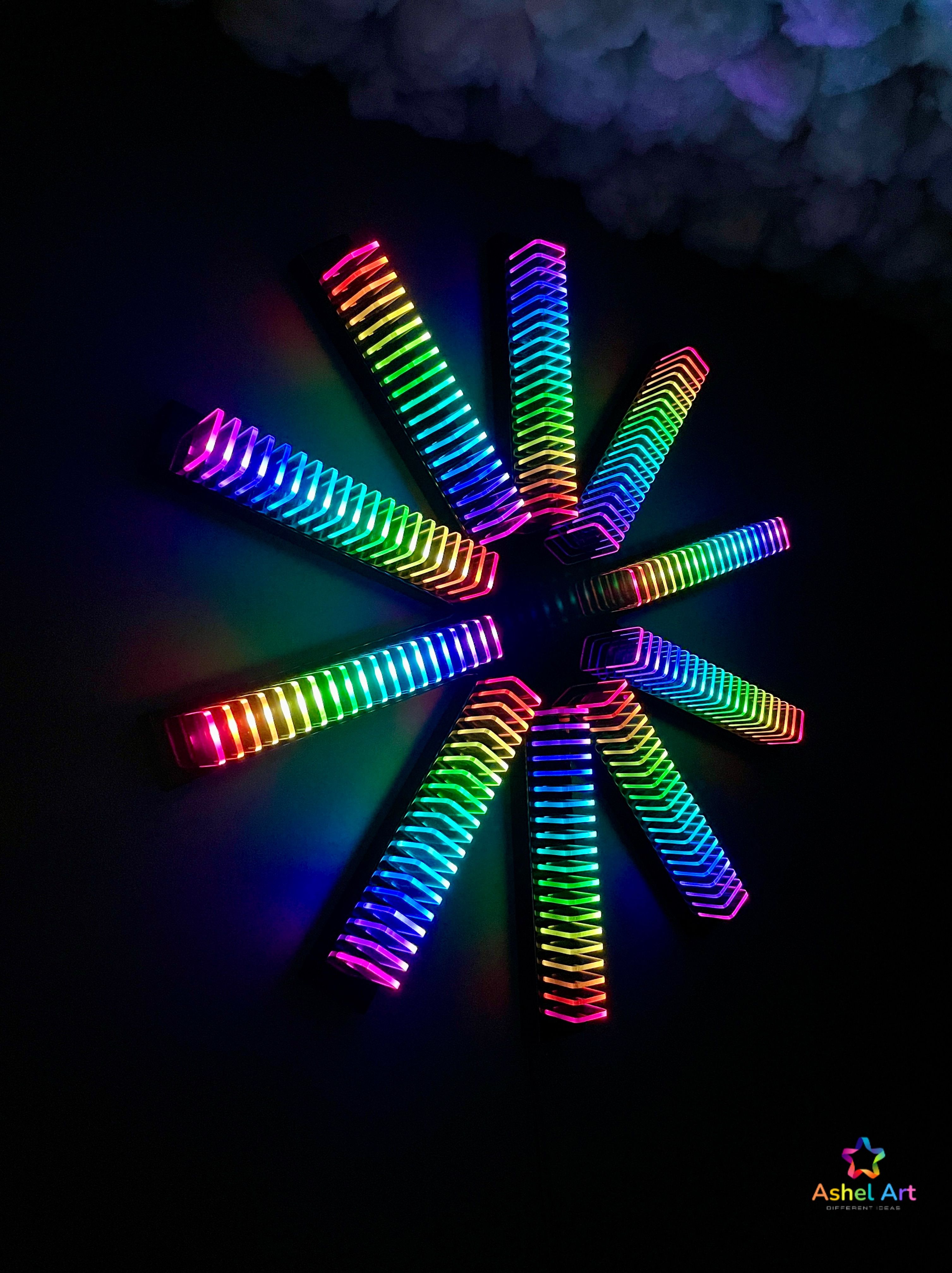 "Ashel Tower" RGB duvar dekoru- Led ekolayzer