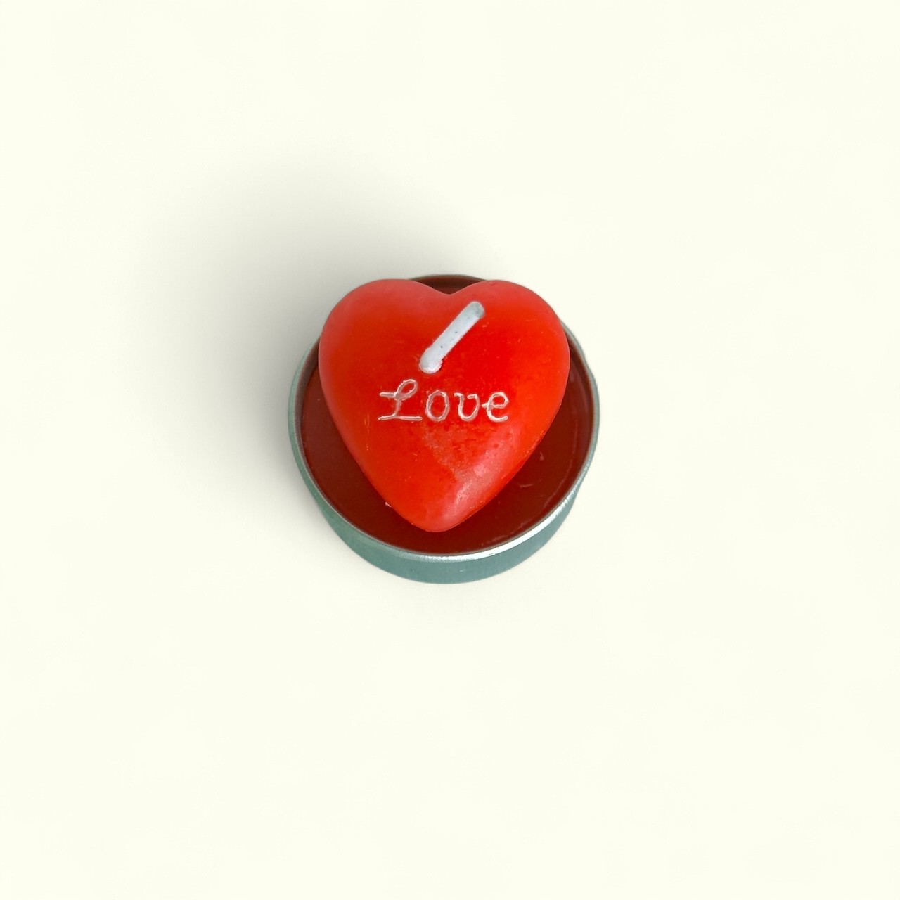 Kırmızı "LOVE" Yazılı Tealight Mum