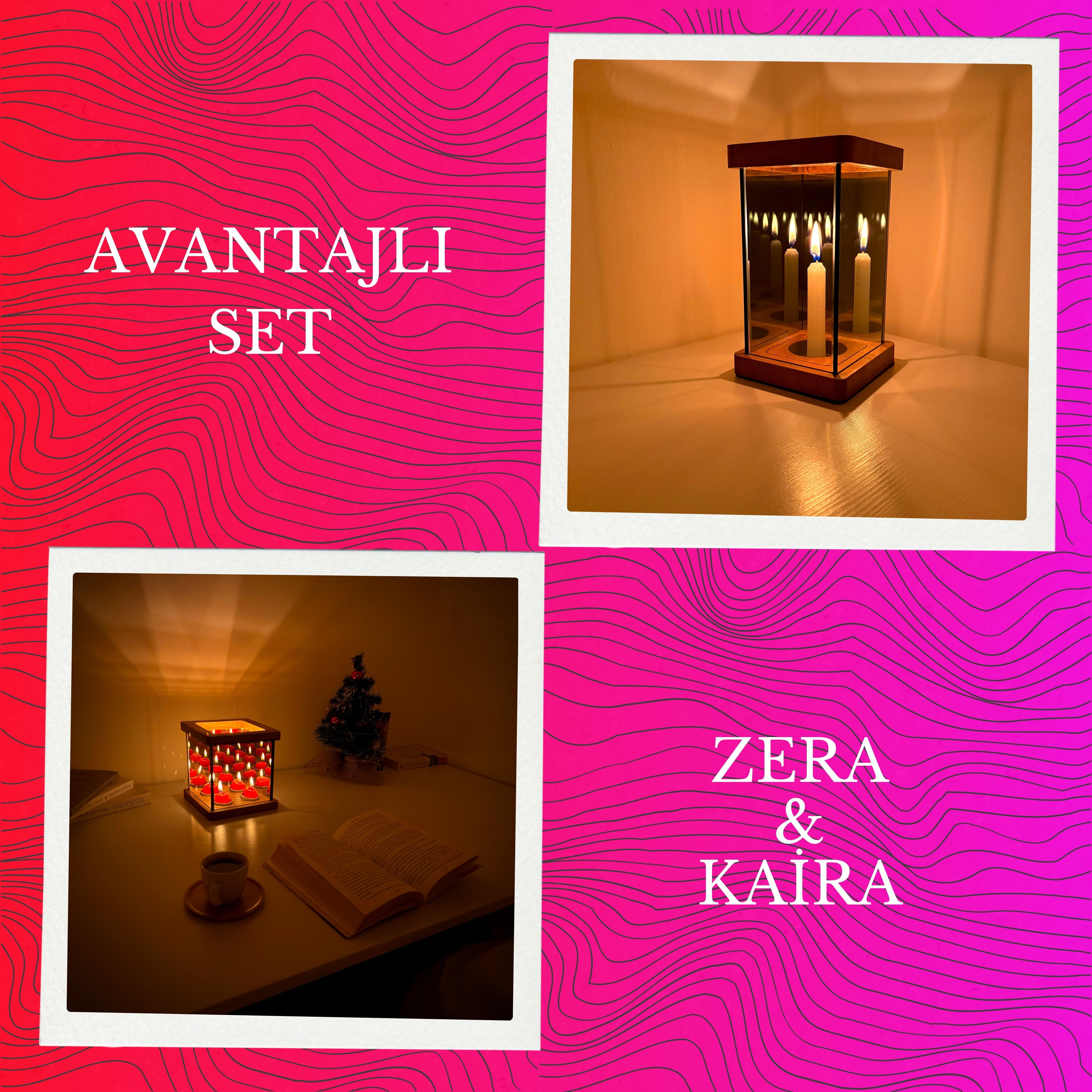 Kaira + Zera Sonsuzluk Efektli Mumluk Set