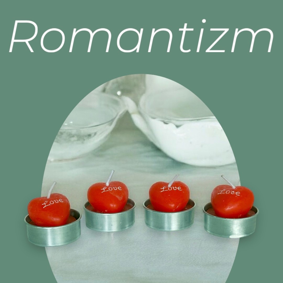 Kırmızı "LOVE" Yazılı Tealight Mum