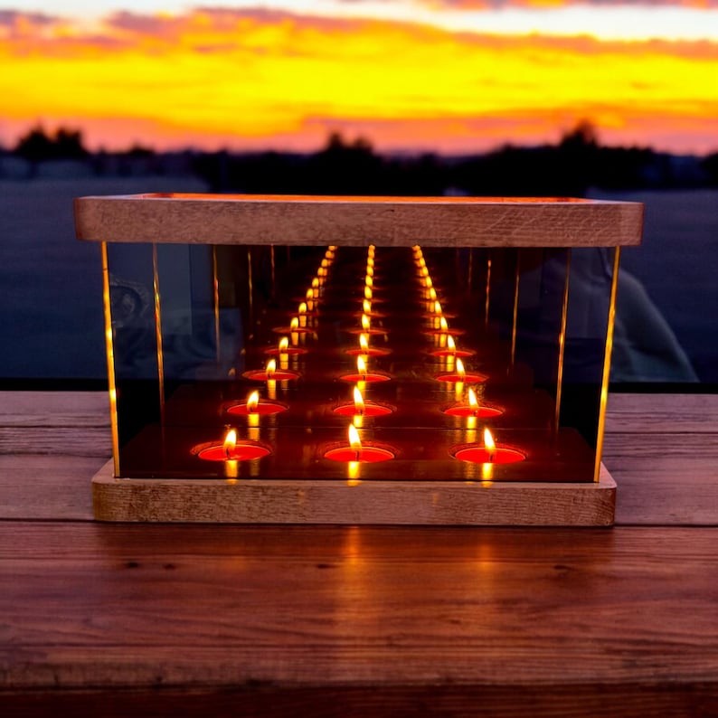 "Nora" Infinity Mirror Candle Holder