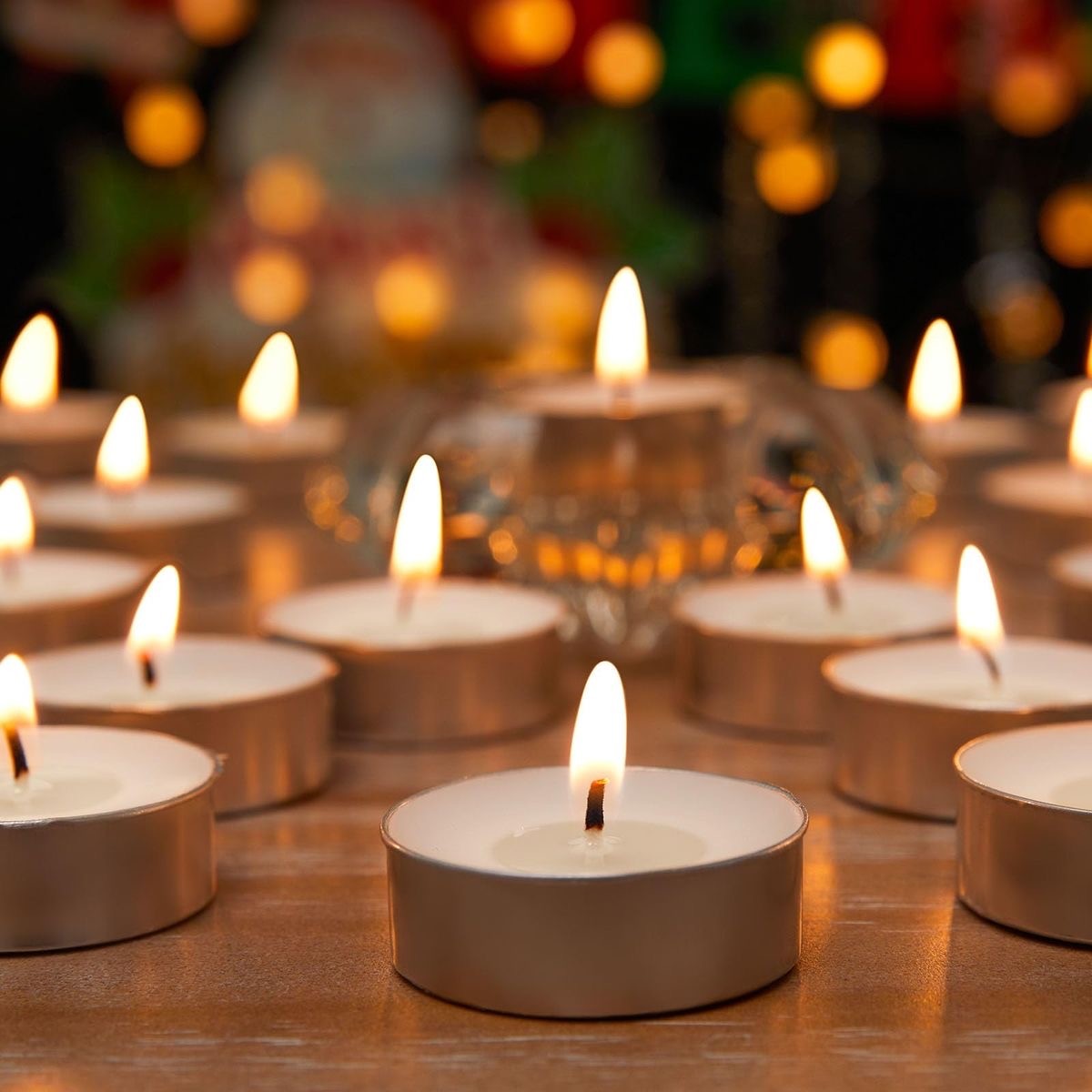 Beyaz Tealight Mum