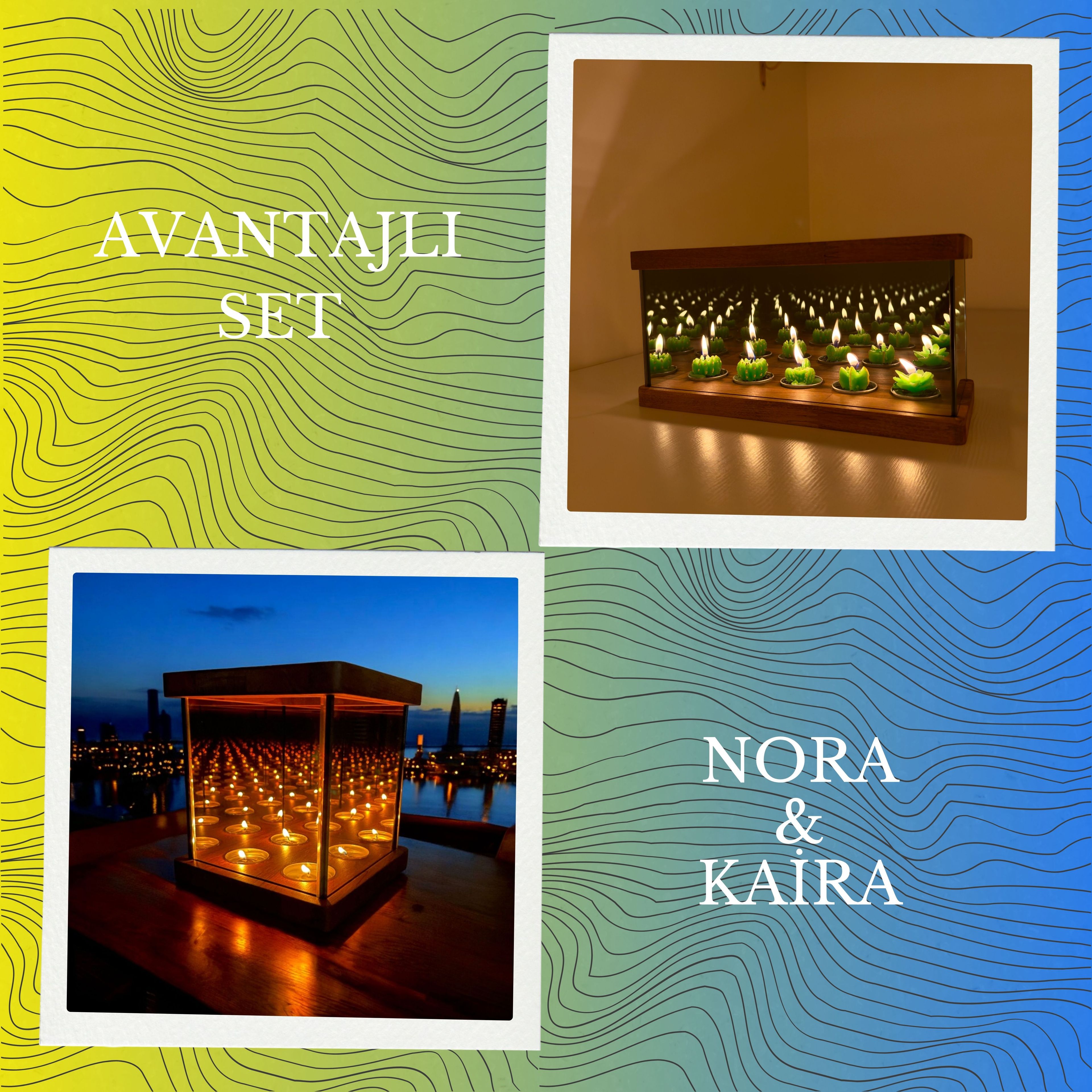 Kaira + Nora Sonsuzluk Efektli Mumluk Set