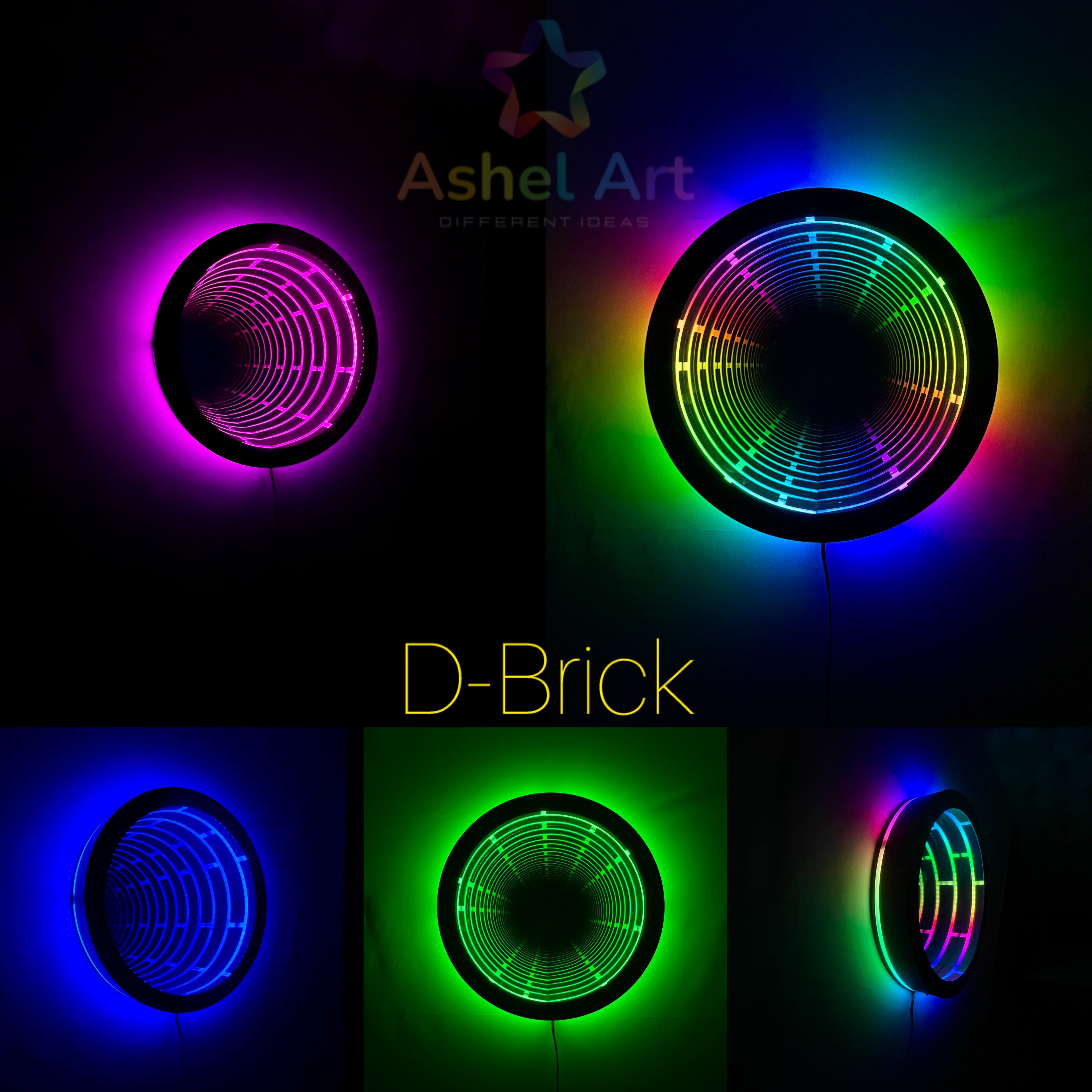 Ashel Special Design Infinity Mirror (Special work for Brand and Logo)