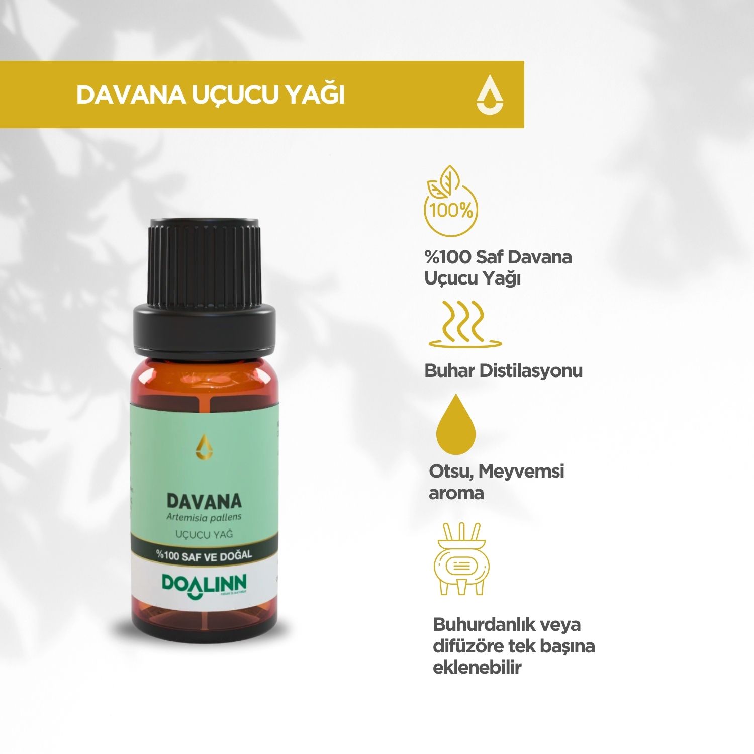 Davana Uçucu Yağı (Artemisia pallens) 10 ml.