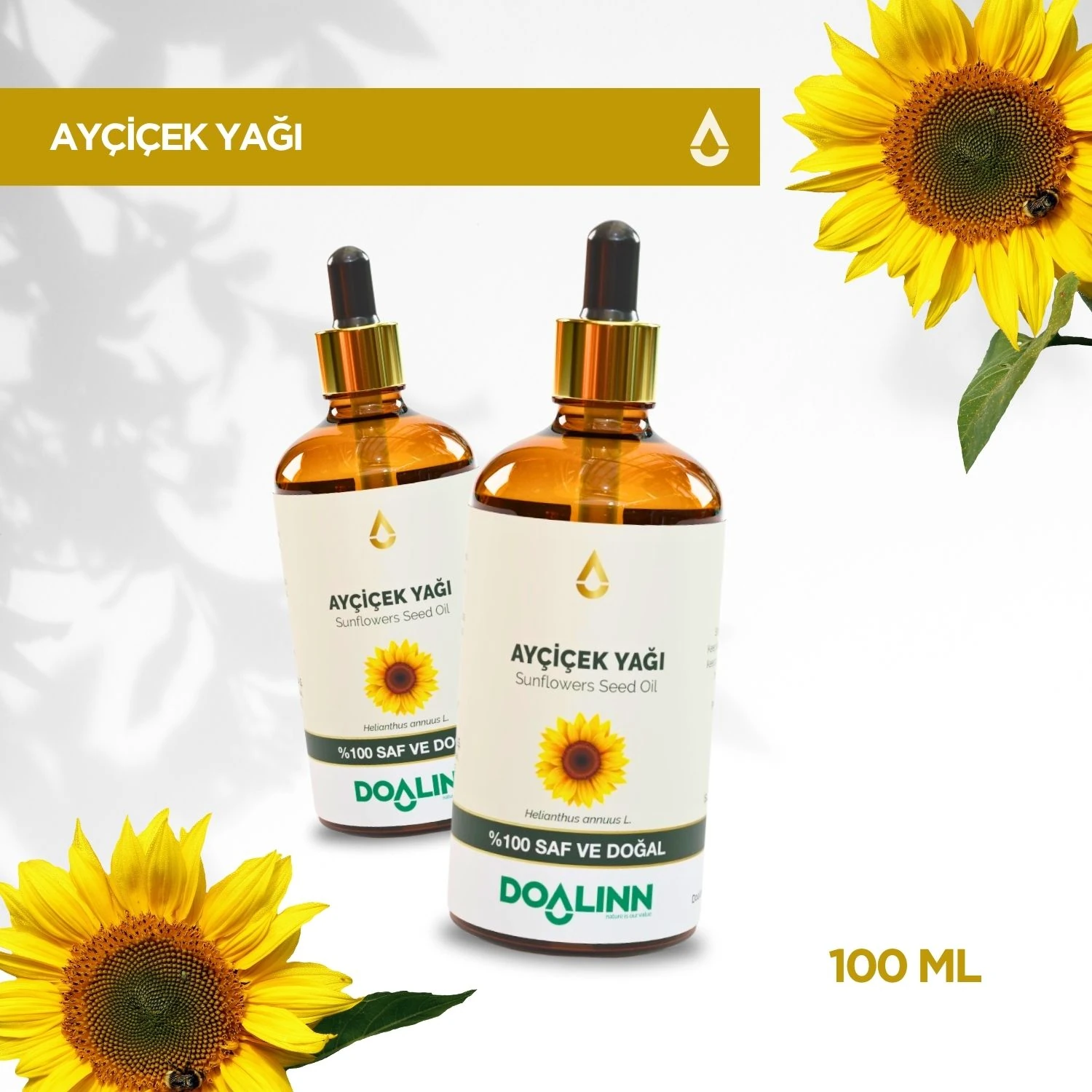 Ayçiçek Yağı (Helianthus annuus L.) 100 ml.