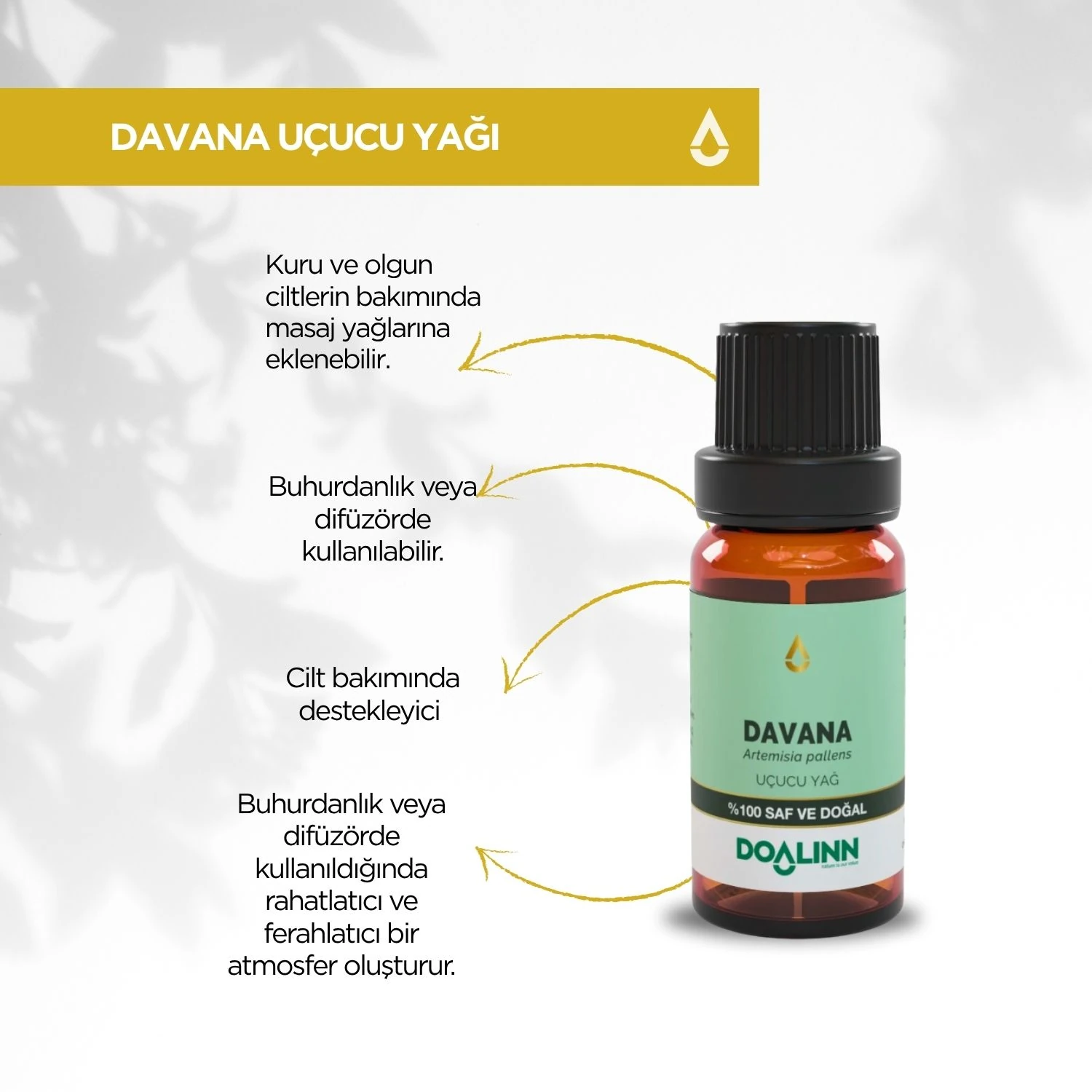 Davana Uçucu Yağı (Artemisia pallens) 10 ml.