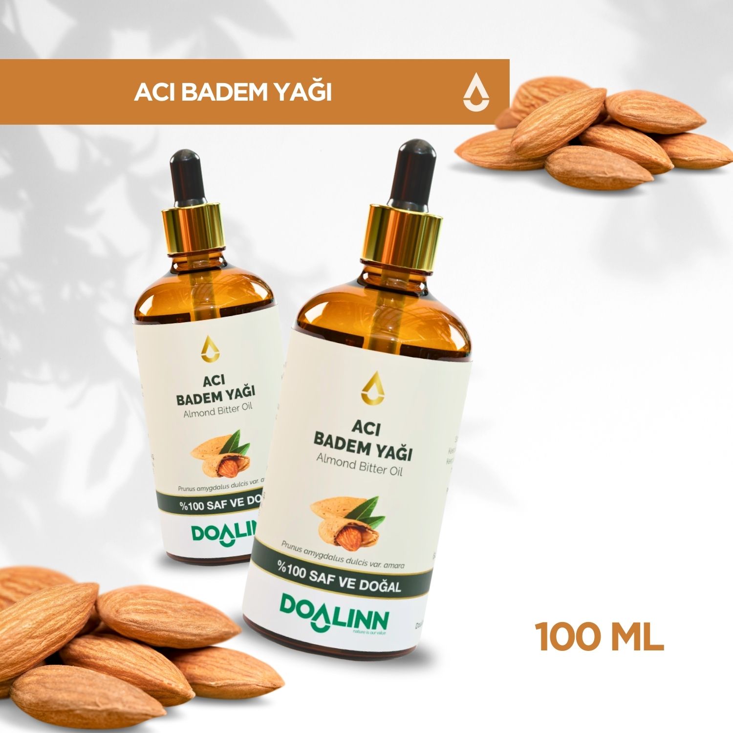 Acı Badem Yağı (Prunus amygdalus dulcis var. Amara) 100 ml.