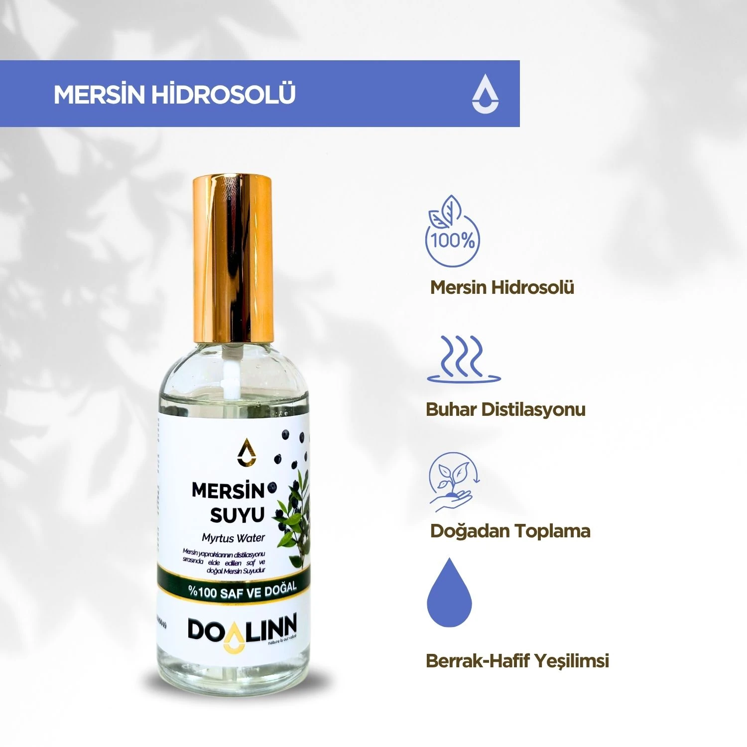 Mersin Hidrosolü (Myrtus communis) 100 ml.
