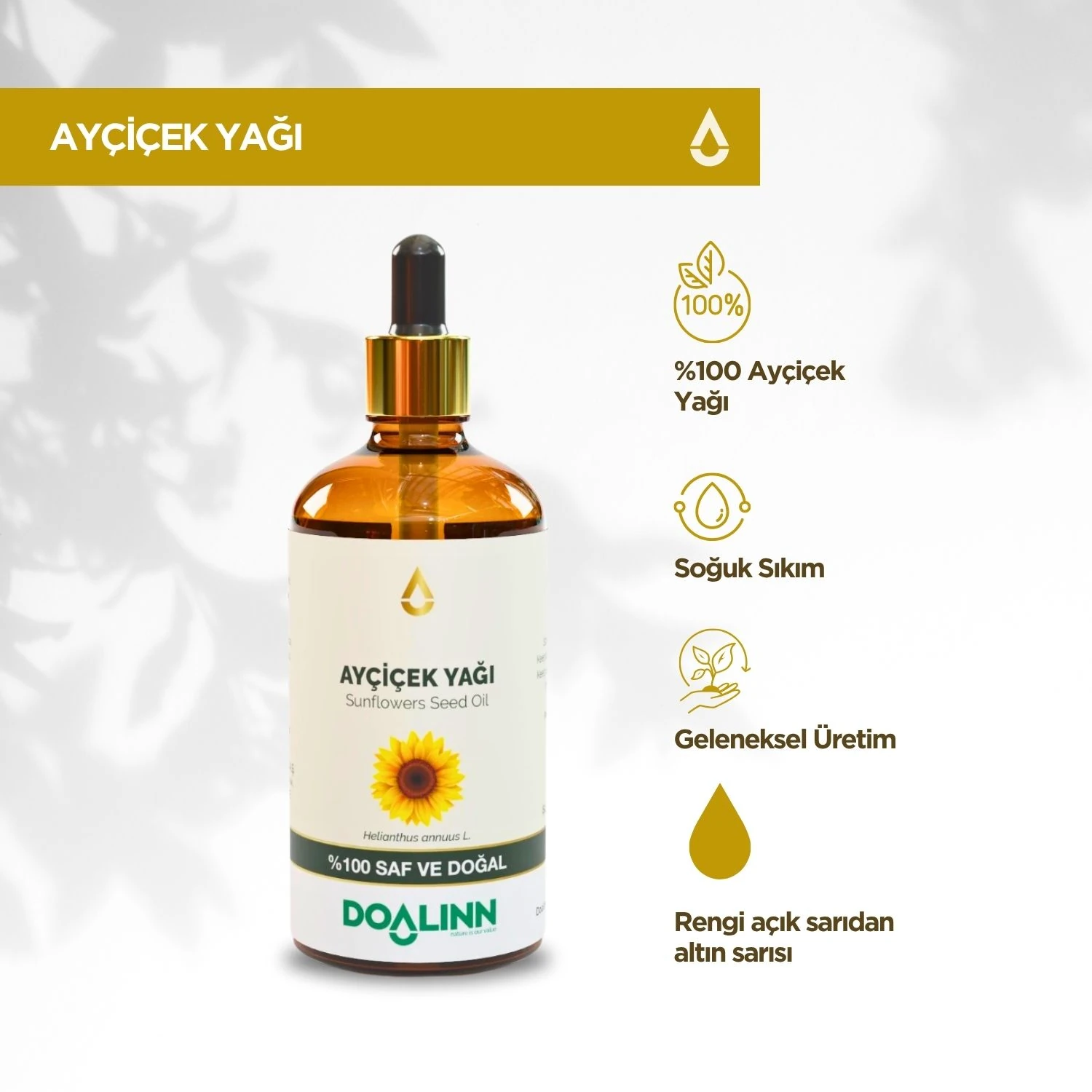 Ayçiçek Yağı (Helianthus annuus L.) 100 ml.