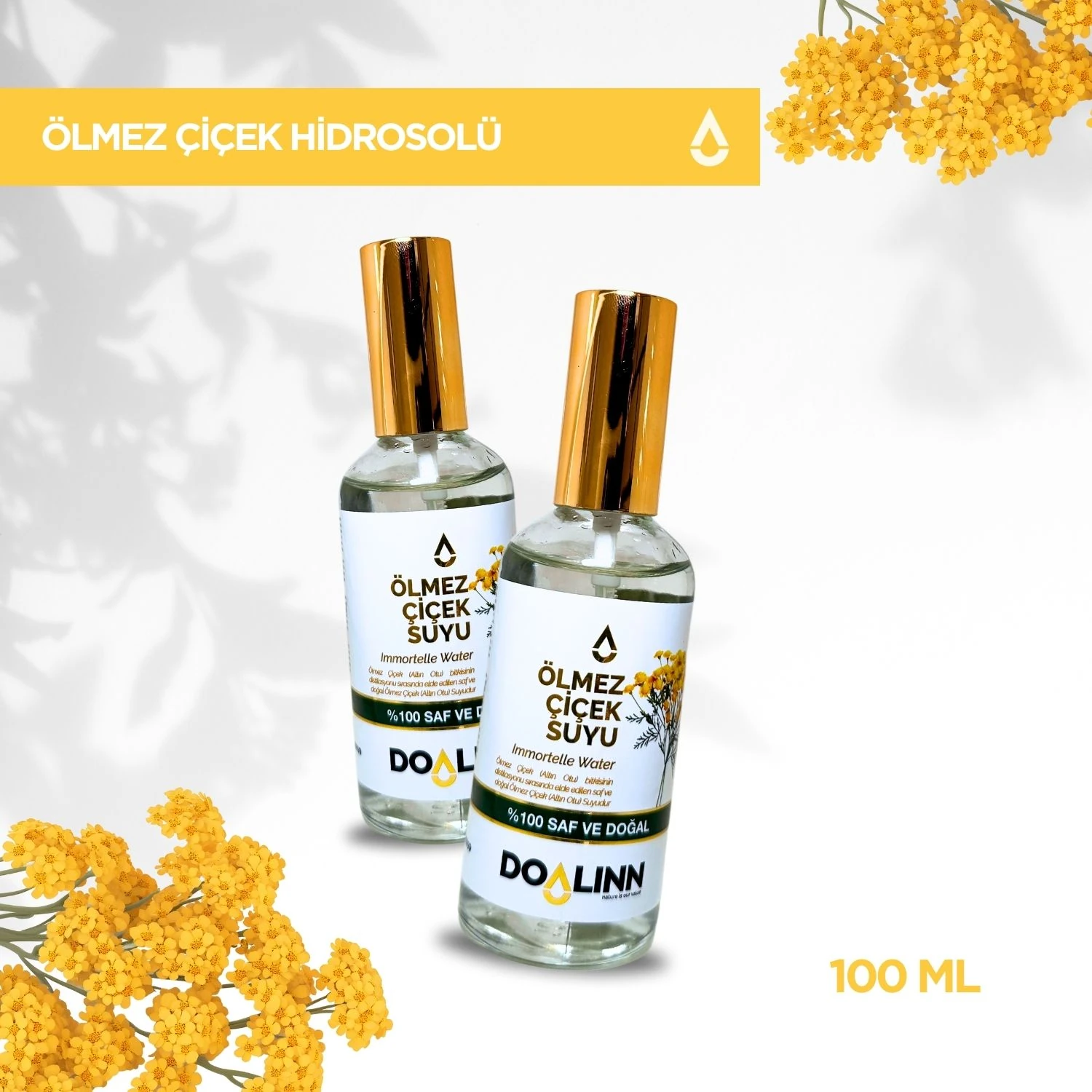 Ölmez Çiçek (Altınotu) Hidrosolü (Helichrysum italicum) 100 ml.