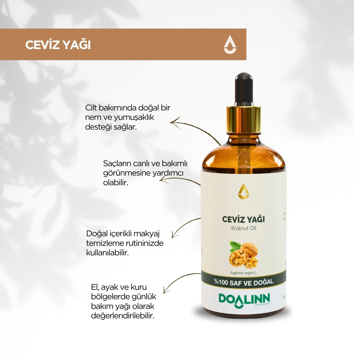 Ceviz Yağı (Juglans regia L.) 100 ml.