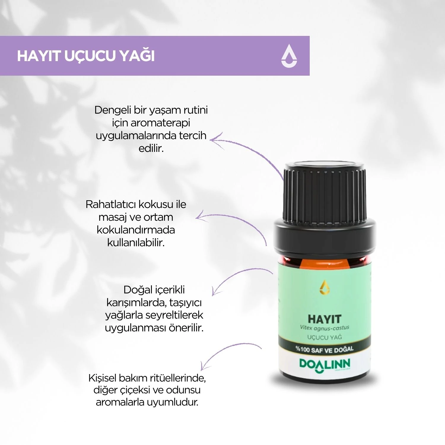 Hayıt Uçucu Yağı (Vitex agnus-castus) 5 ml.