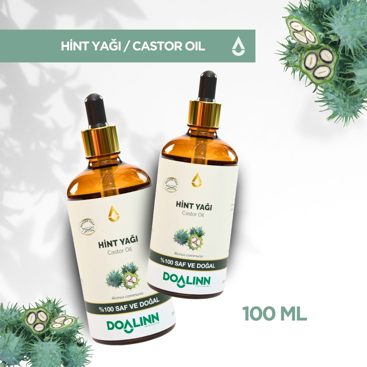 Hint Yağı (Ricinus communis) 100 ml.