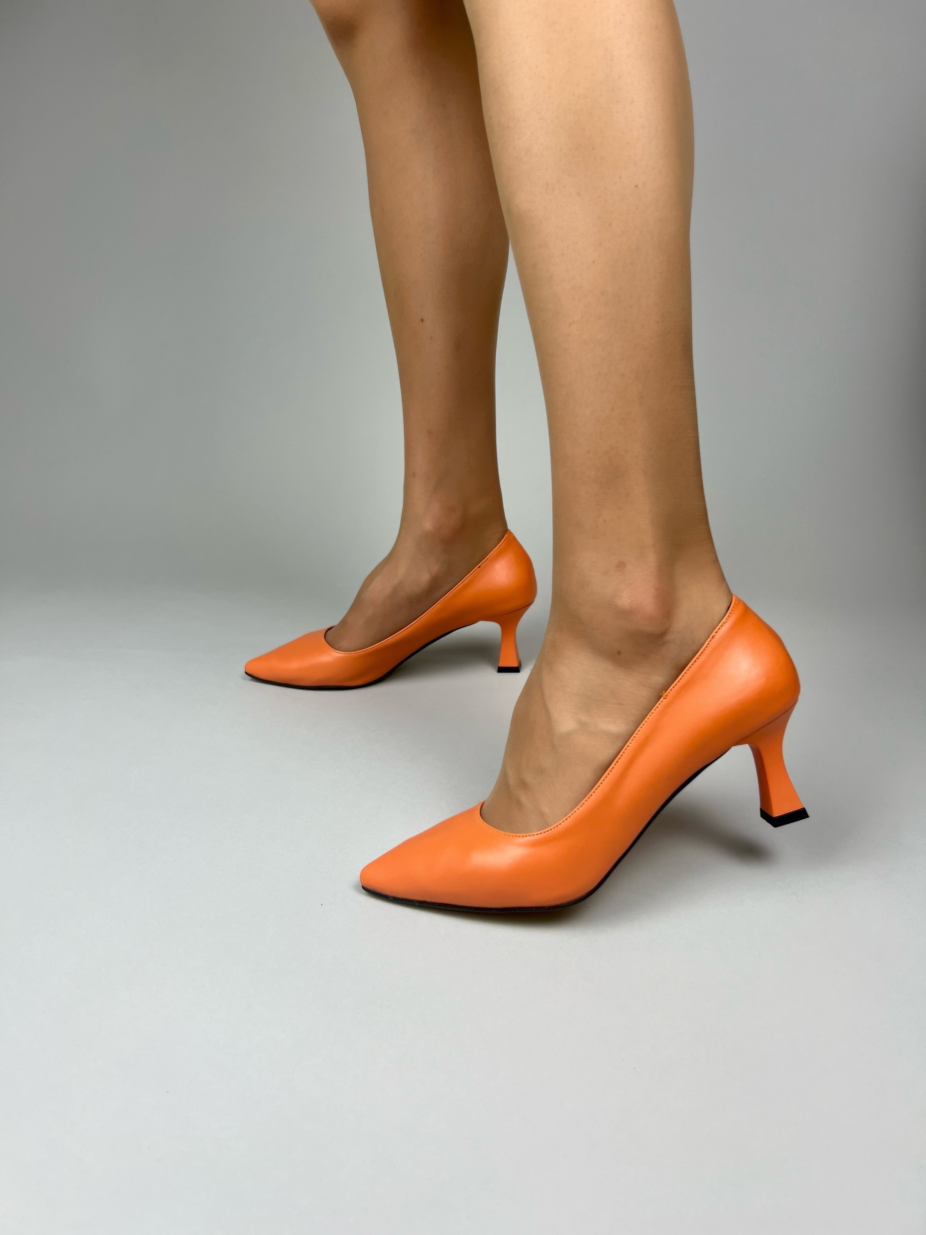 Fiona Model Günlük Kısa Topuklu Ayakkabı   - Turuncu