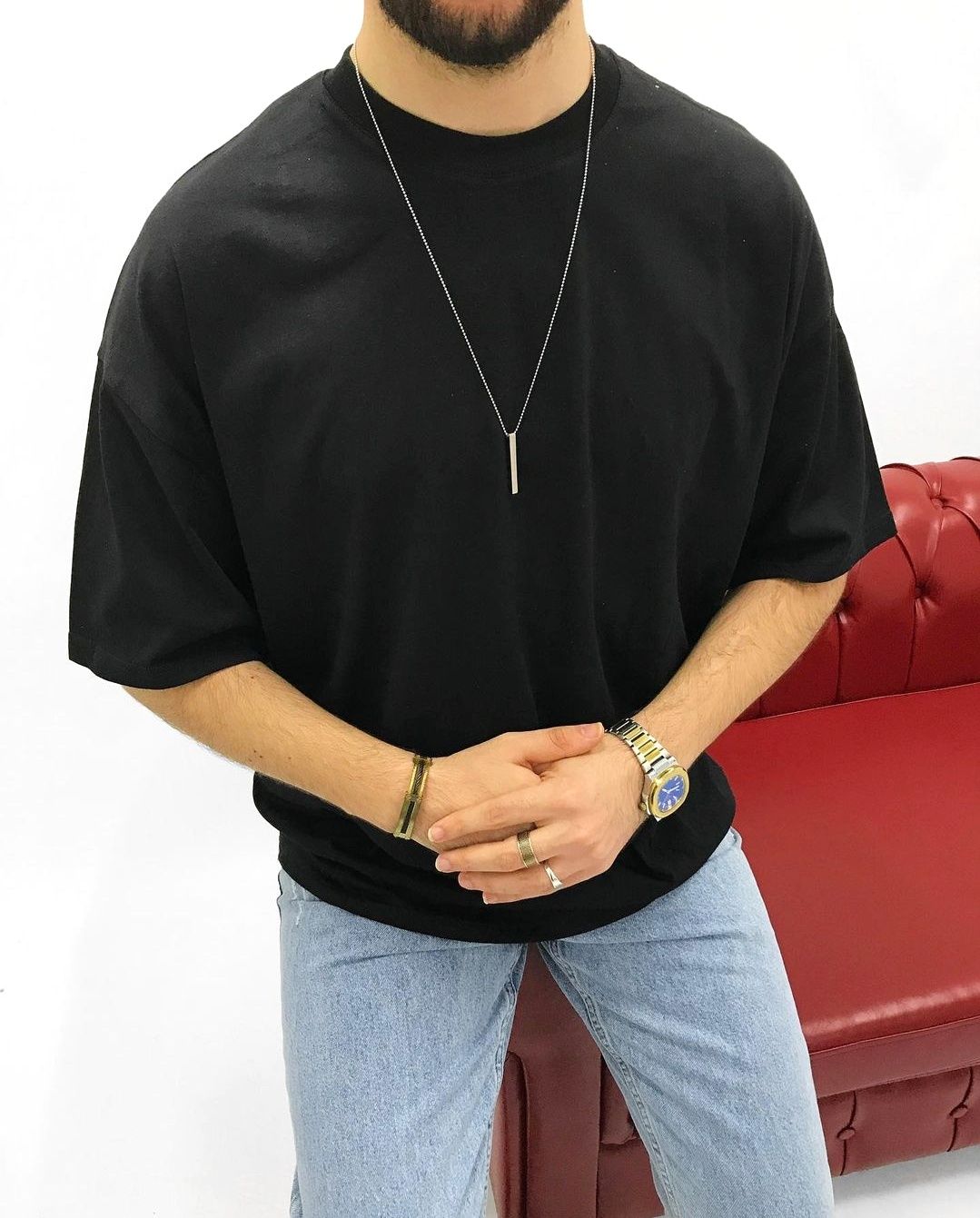 Oversize Basic Tshirt - Siyah