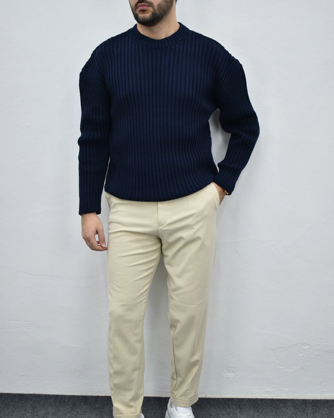 Örme Kazak - Lacivert