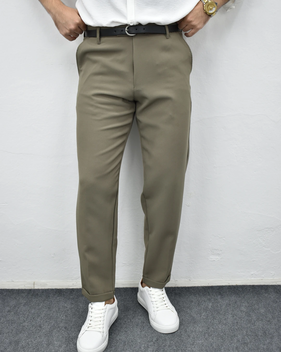 Kalın Kumaş Duble Paça Pantolon