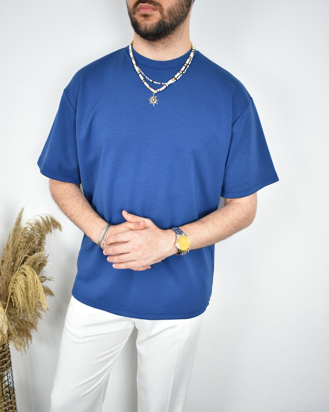 Oversize Doubleface Tshirt - Lacivert