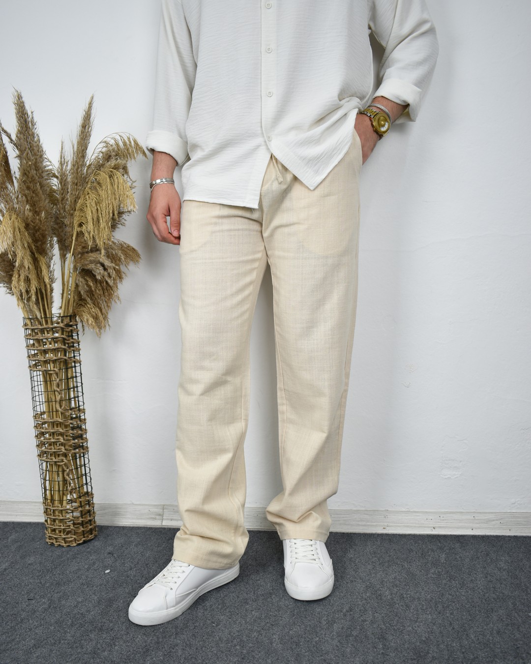 Baggy Pantolon - Krem