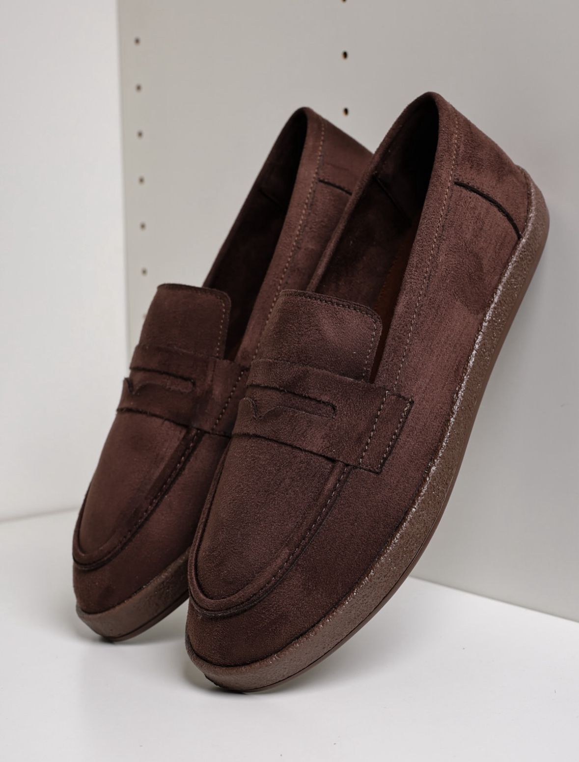 Süet Loafer Ayakkabı - Kahve