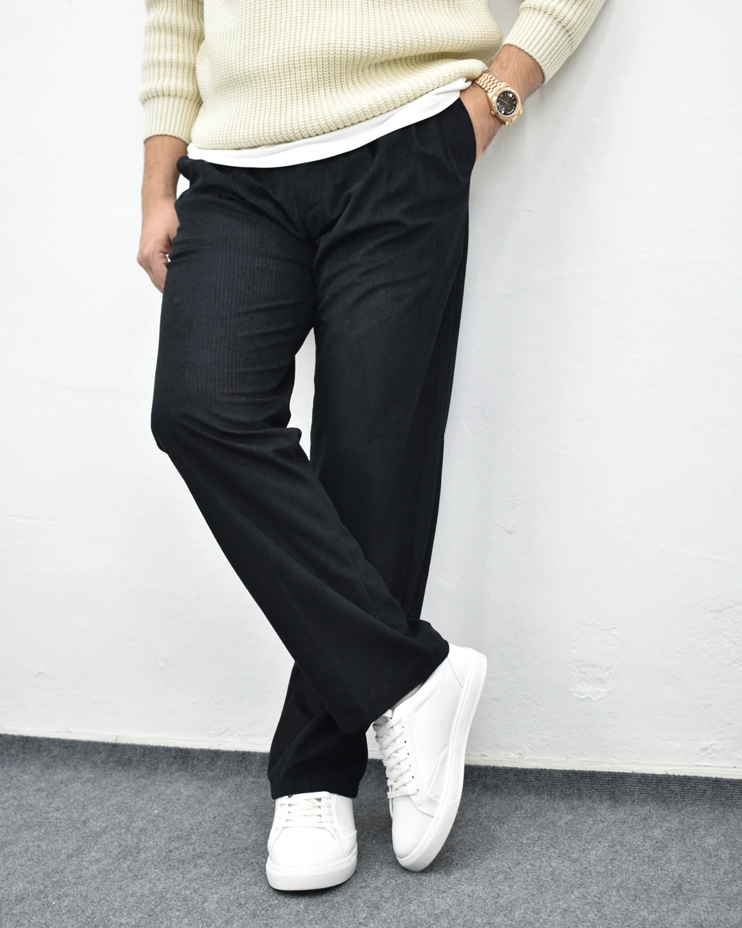 Fitilli Kadife Baggy Pantolon