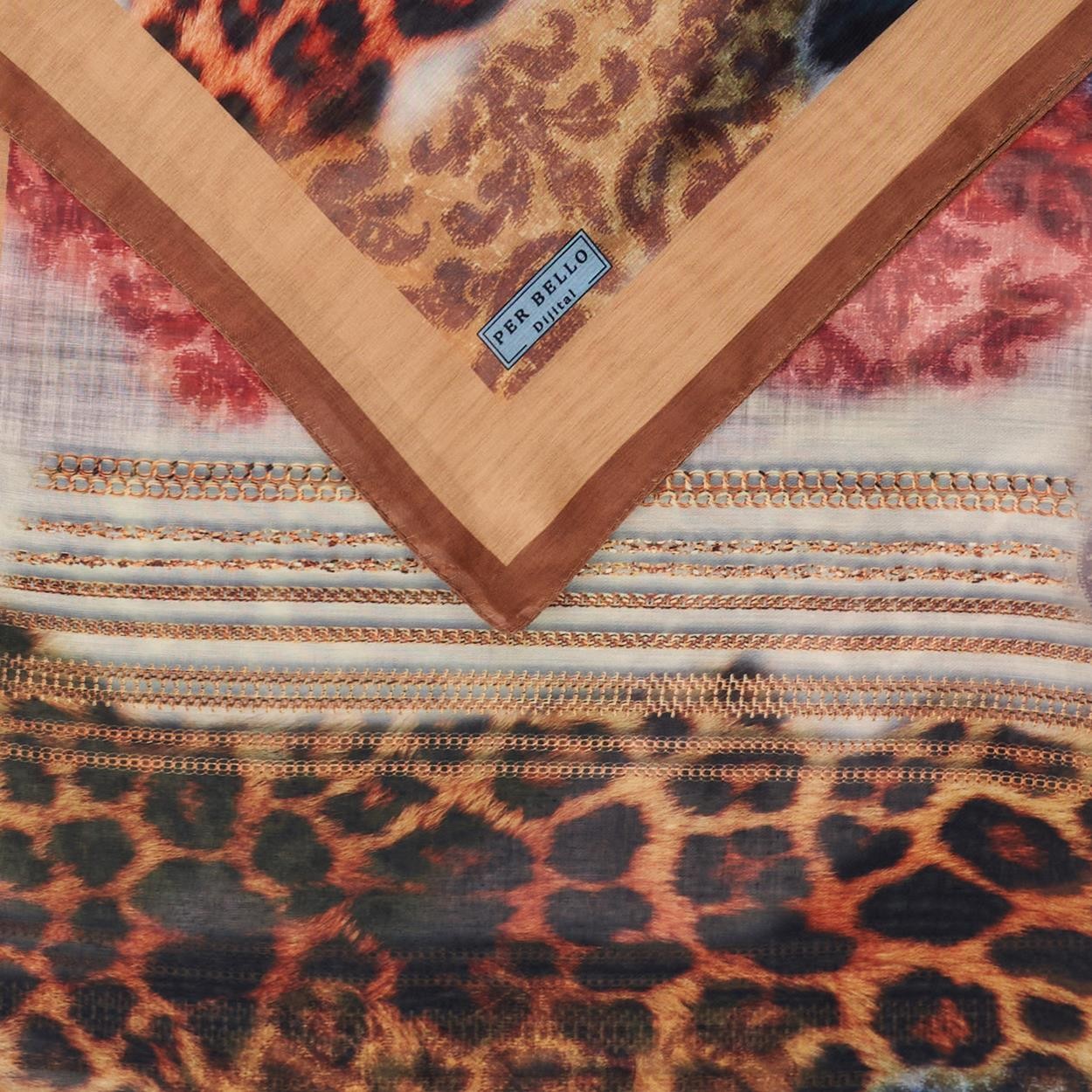 Perbello Digital Coton Dg-100 3854 Mix Package Scarf