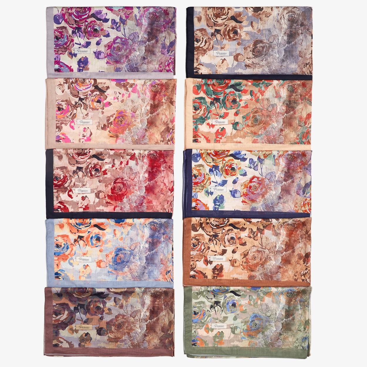 Picasso Hibrit Digital Bursa İpek Dg-190 3015 Mix Paket Şal